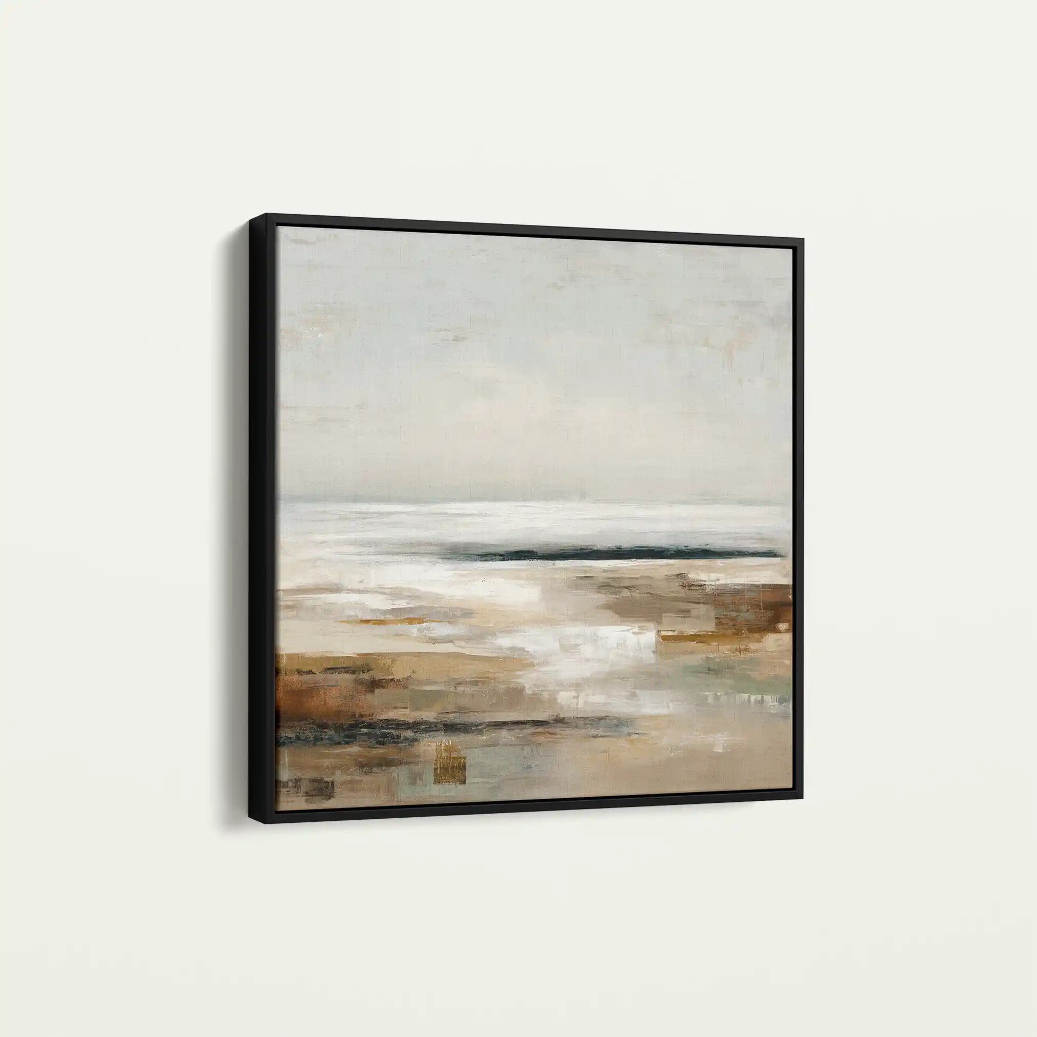 Abstract 966 Canvas Art 16" x 16" / 40 x 40 cm / Black