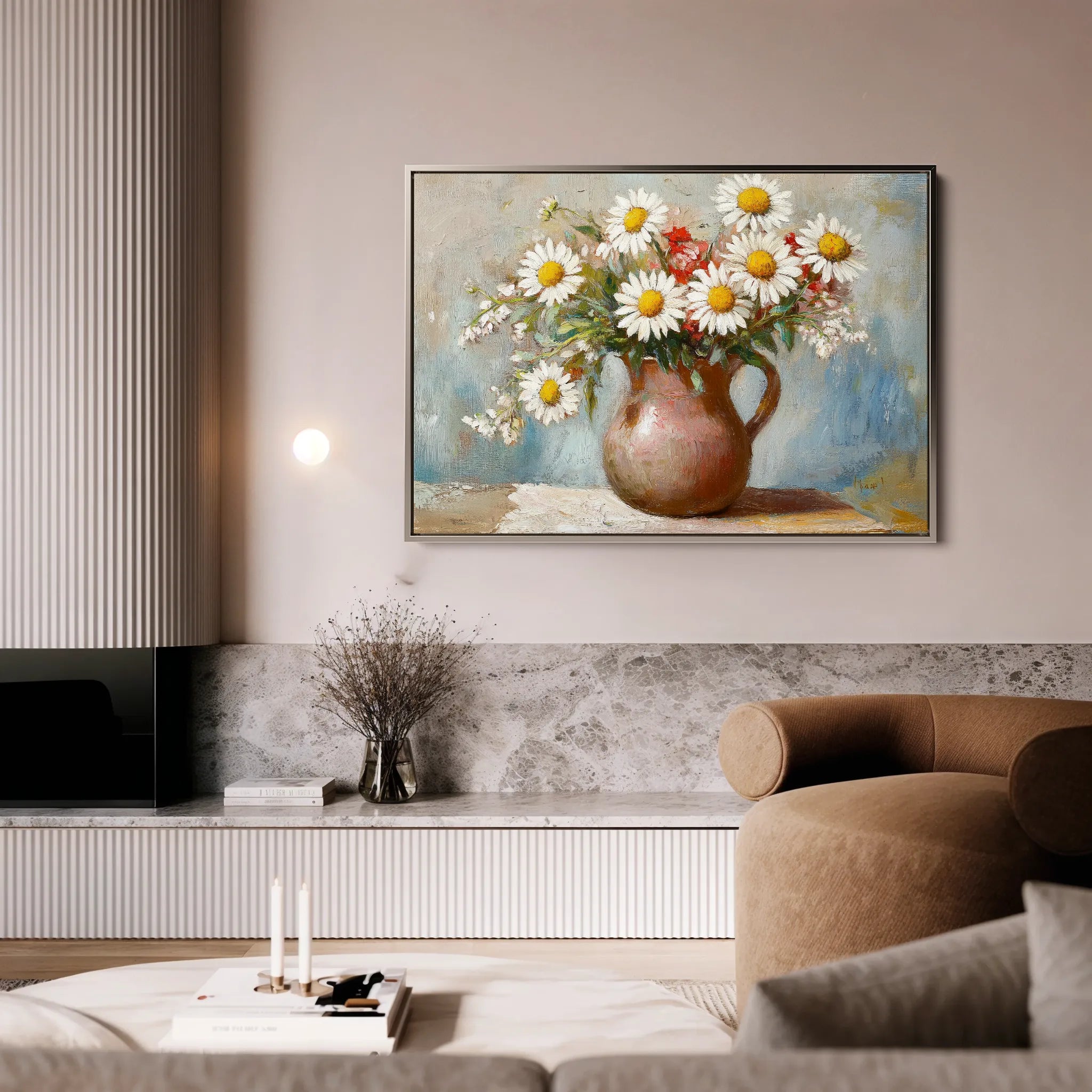 Floral 966 Canvas Art 18" x 24" / 45 x 60 cm / Black