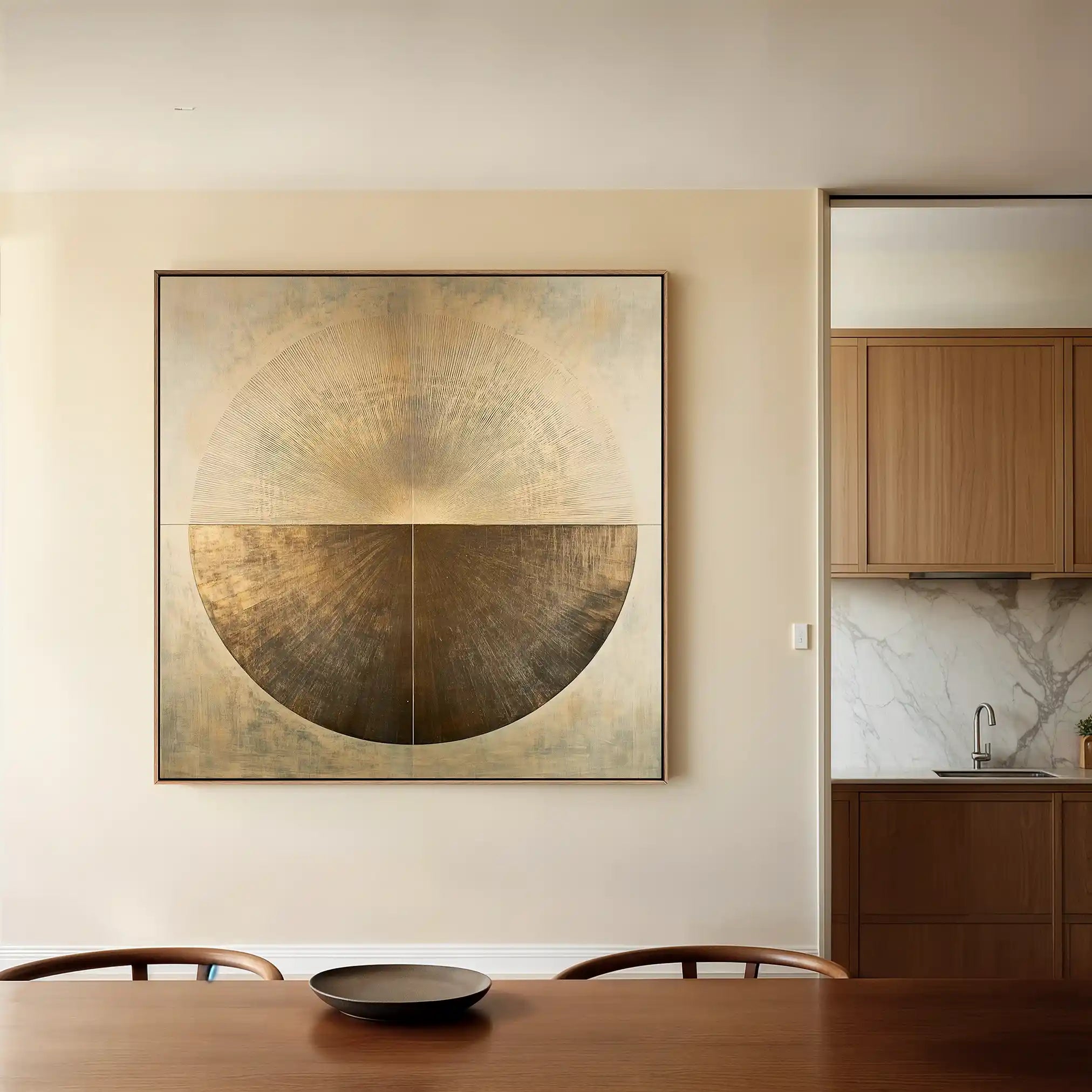 Abstract 967 Canvas Art 16" x 16" / 40 x 40 cm / Black