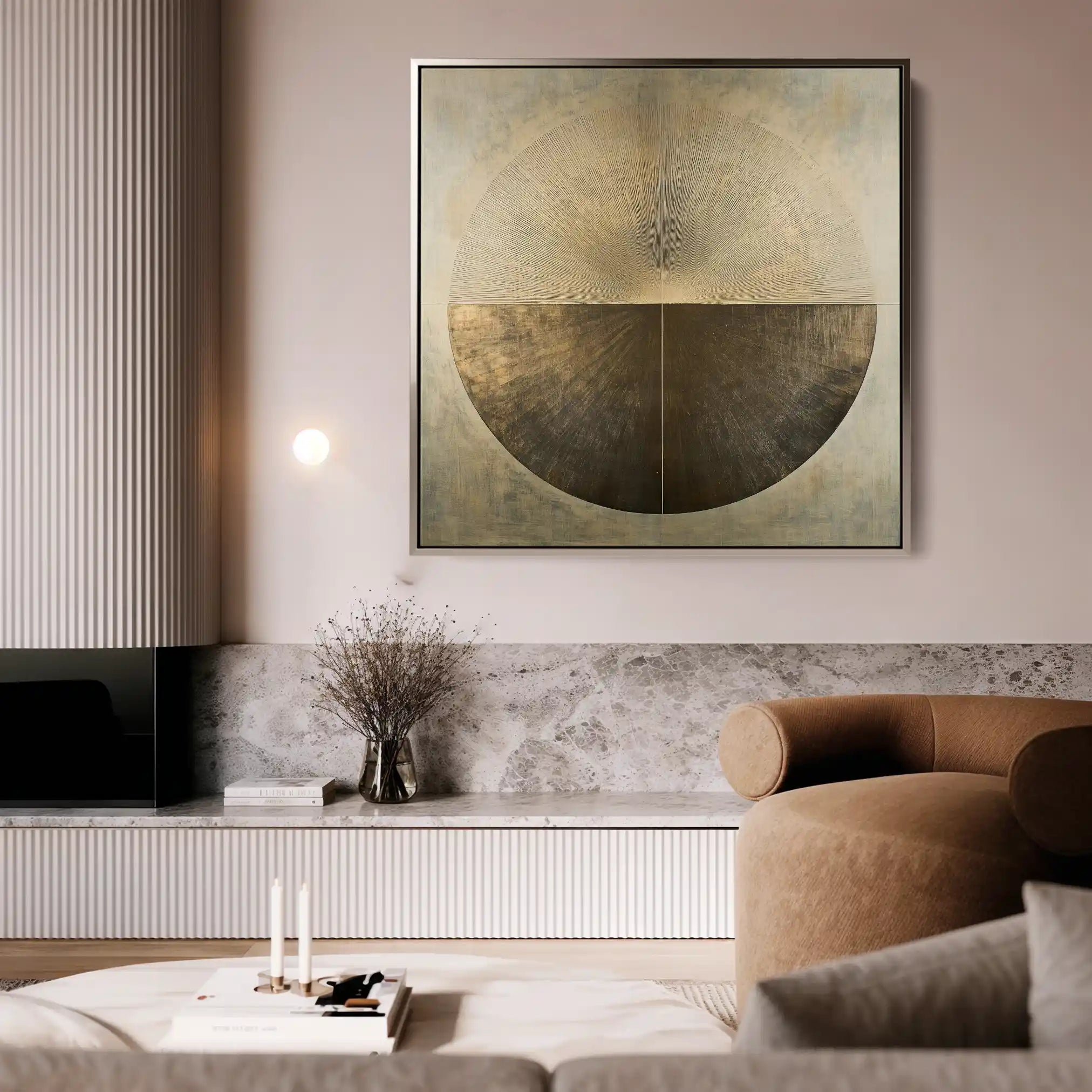 Abstract 967 Canvas Art 16" x 16" / 40 x 40 cm / Black