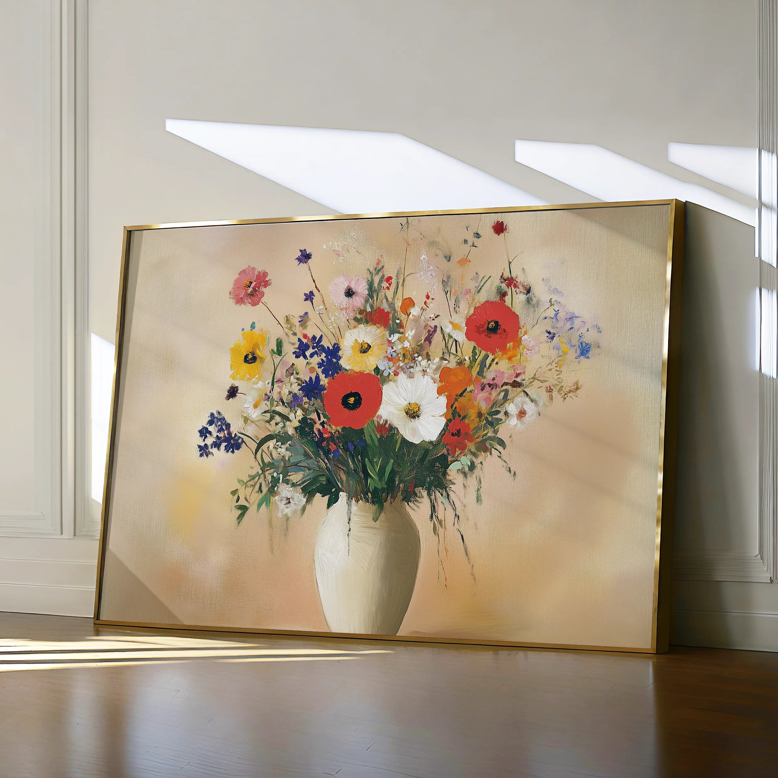 Floral 967 Canvas Art 18" x 24" / 45 x 60 cm / Black