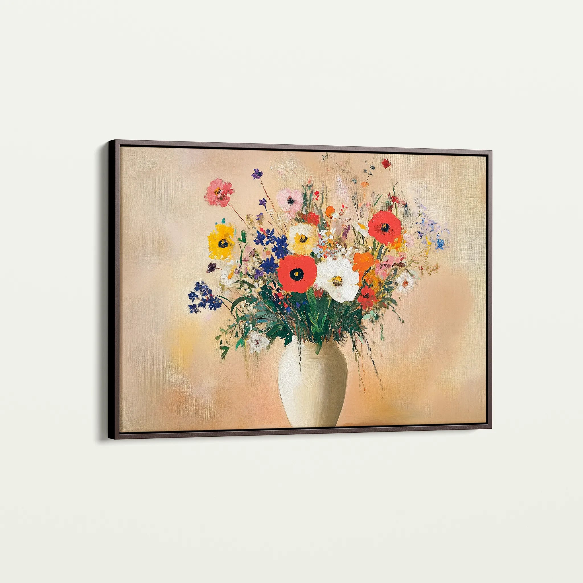 Floral 967 Canvas Art 18" x 24" / 45 x 60 cm / Black