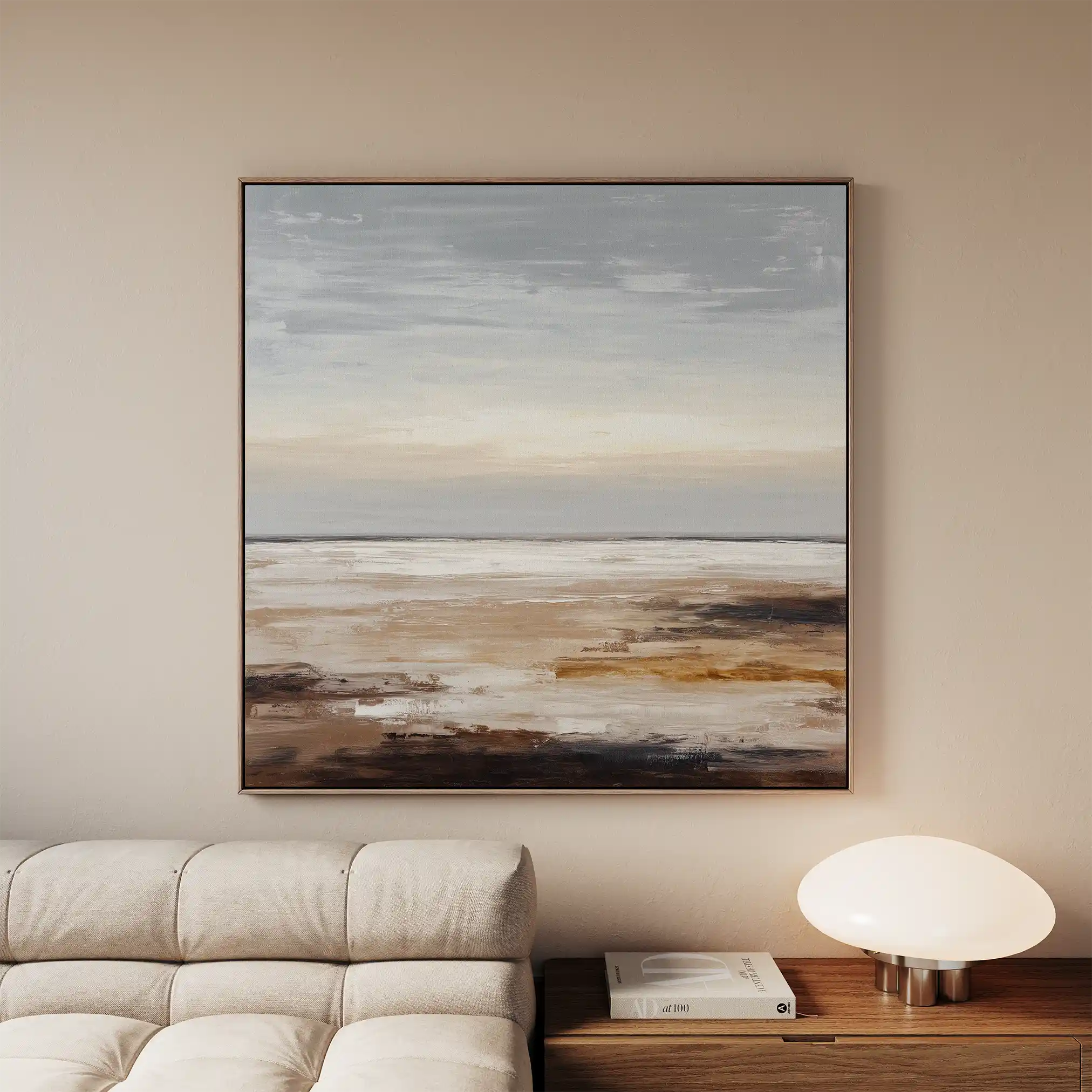 Abstract 969 Canvas Art 16" x 16" / 40 x 40 cm / Black