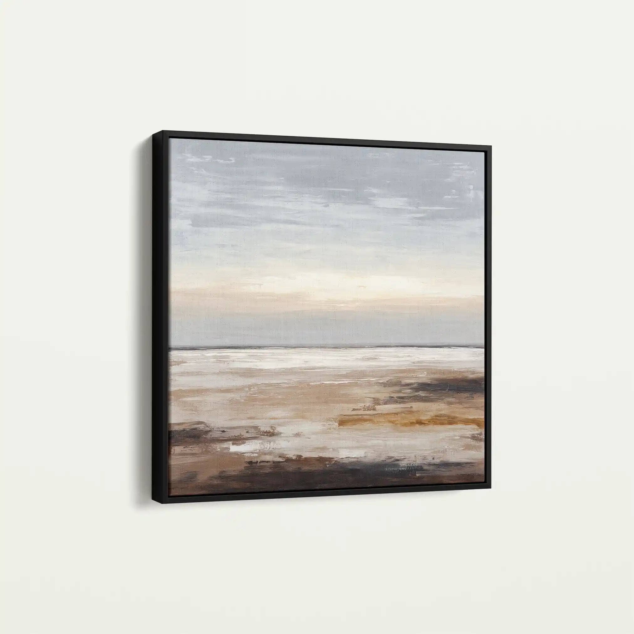 Abstract 969 Canvas Art 16" x 16" / 40 x 40 cm / Black