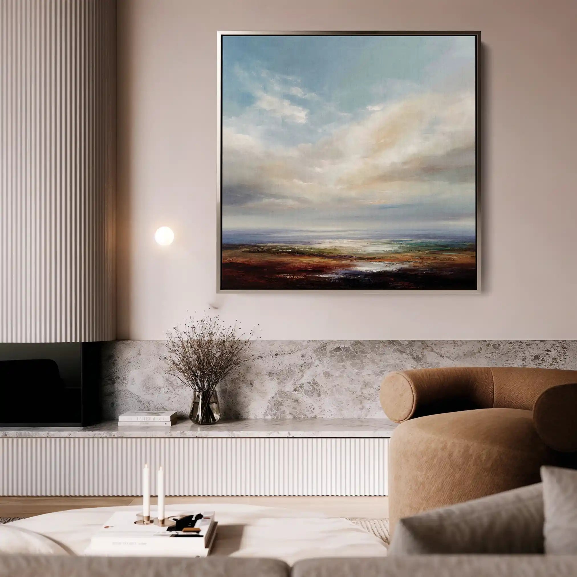 Abstract 972 Canvas Art 16" x 16" / 40 x 40 cm / Black