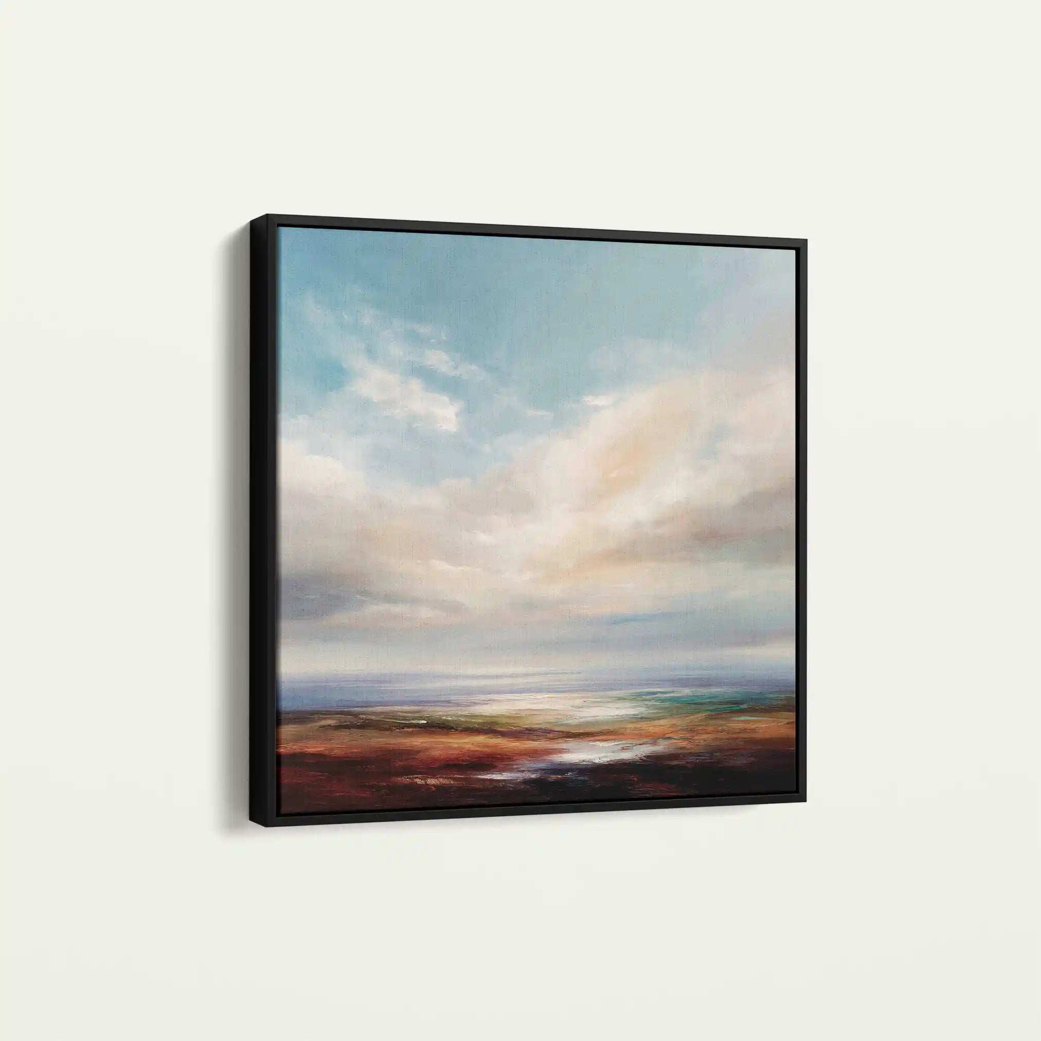Abstract 972 Canvas Art 16" x 16" / 40 x 40 cm / Black