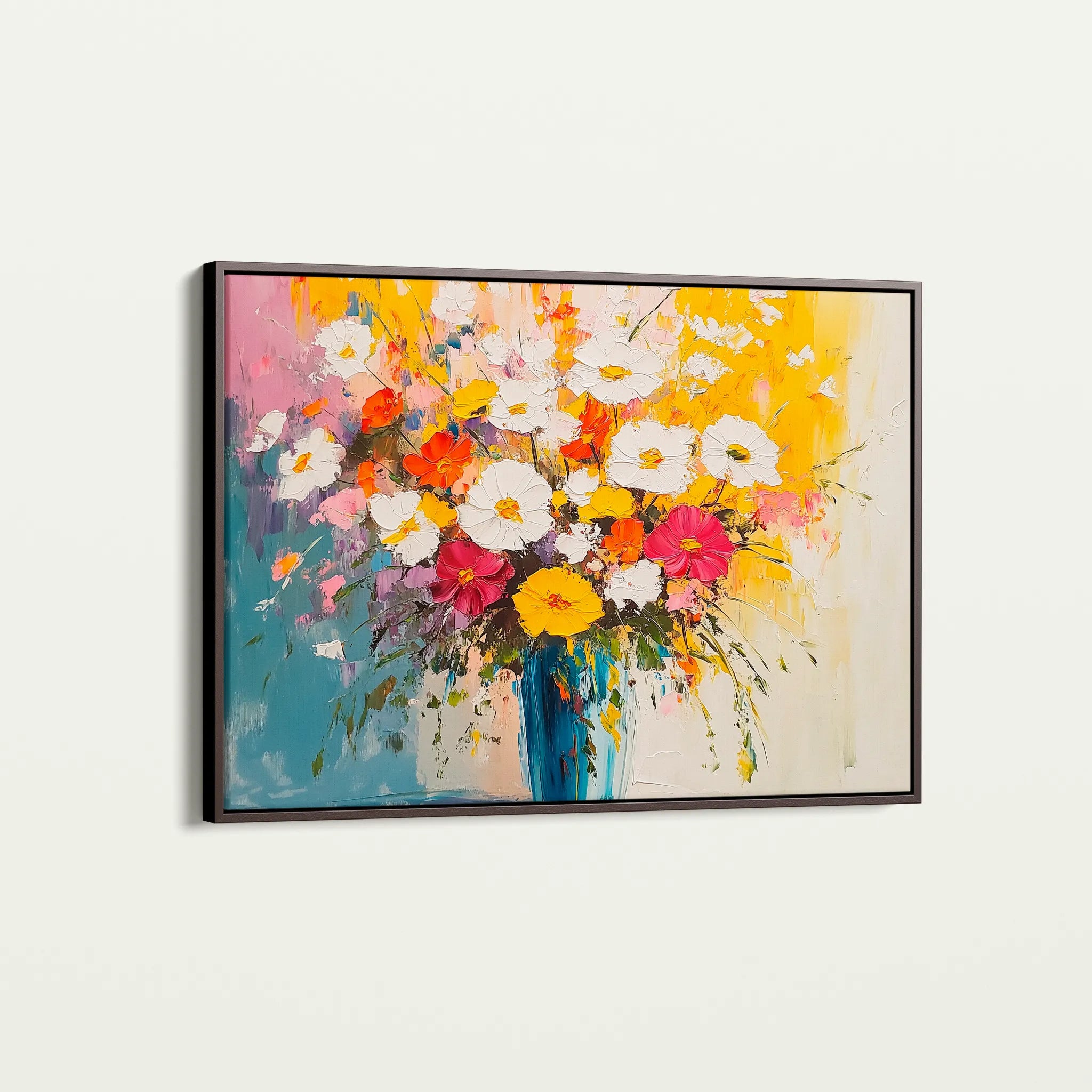 Floral 972 Canvas Art 18" x 24" / 45 x 60 cm / Black