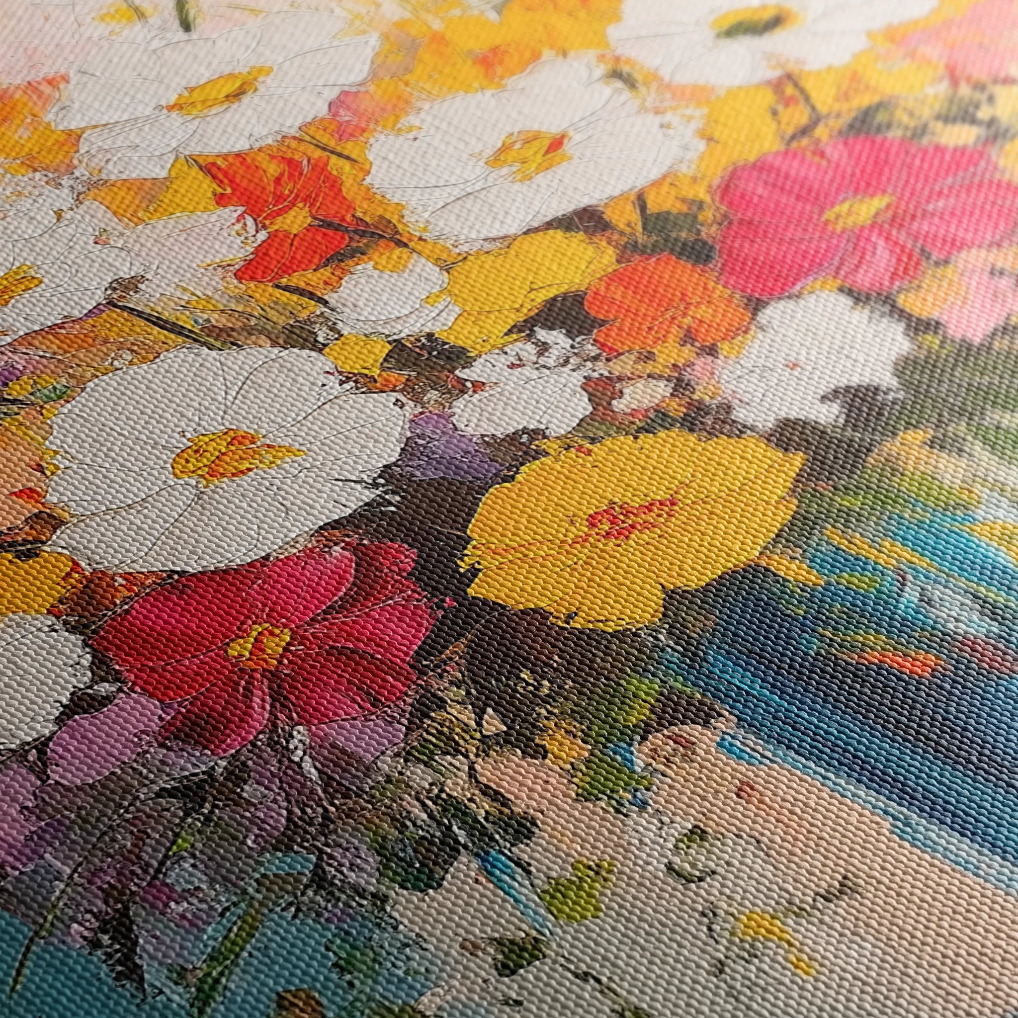 Floral 972 Canvas Art 18" x 24" / 45 x 60 cm / Black