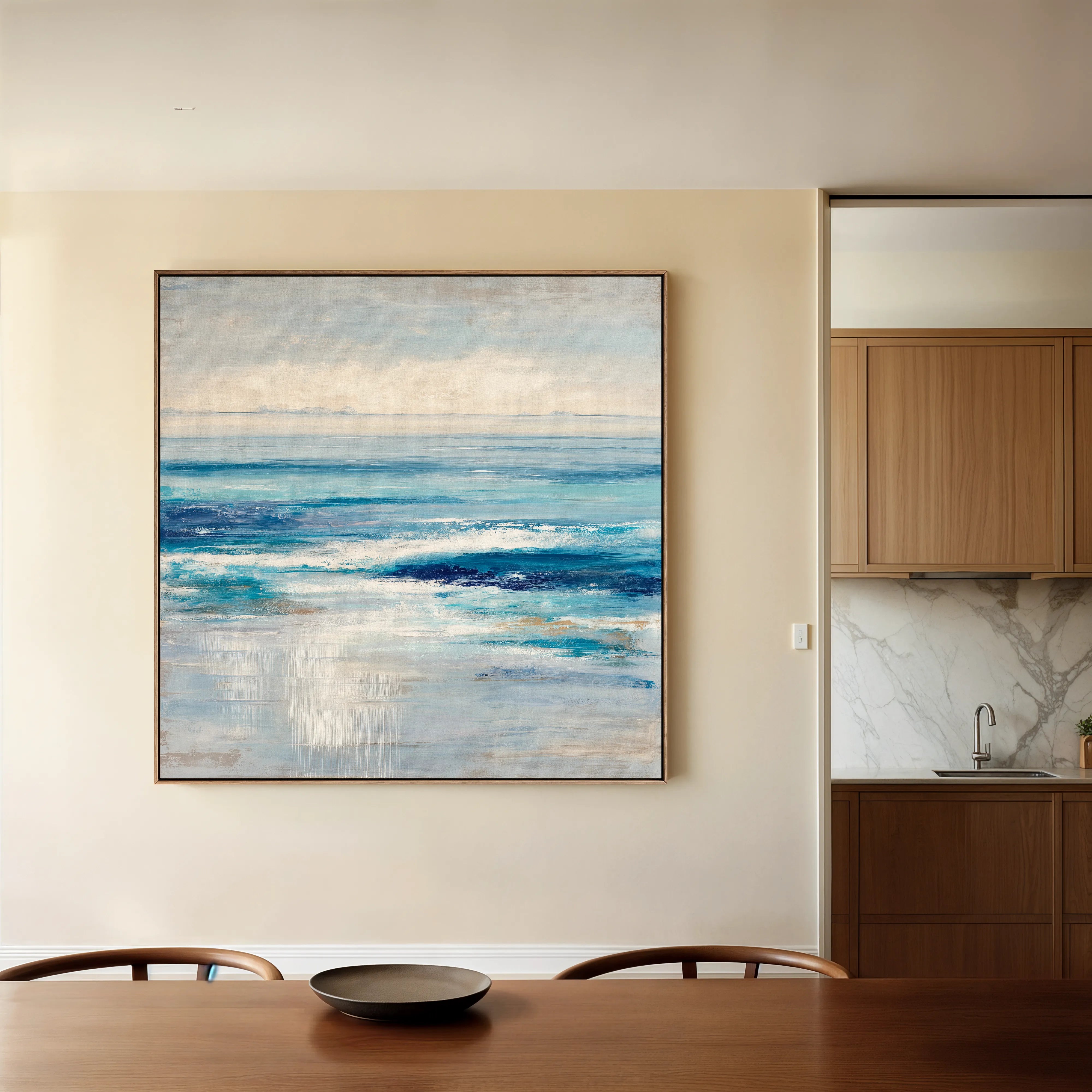 Abstract 975 Canvas Art 16" x 16" / 40 x 40 cm / Black