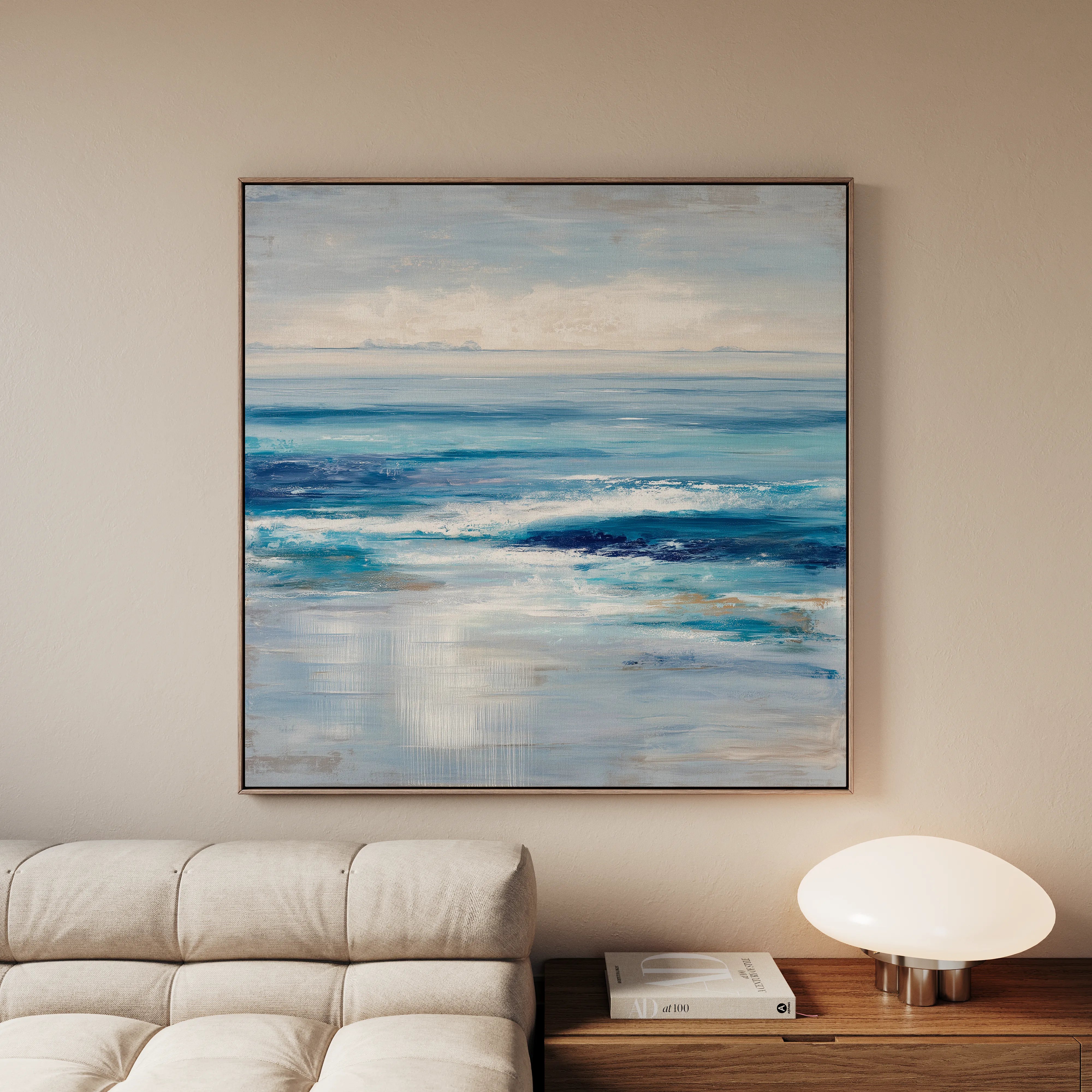 Abstract 975 Canvas Art 16" x 16" / 40 x 40 cm / Black