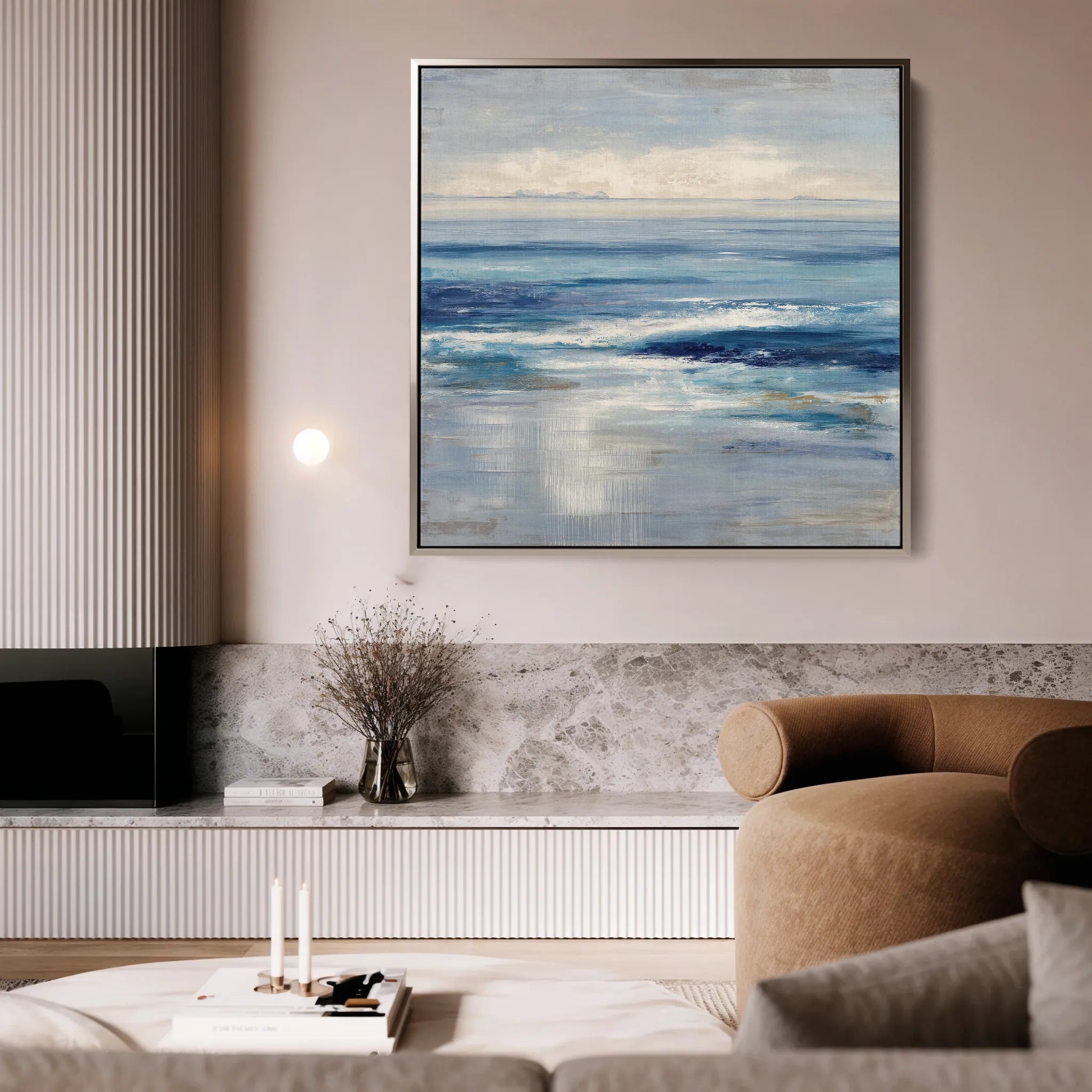 Abstract 975 Canvas Art 16" x 16" / 40 x 40 cm / Black