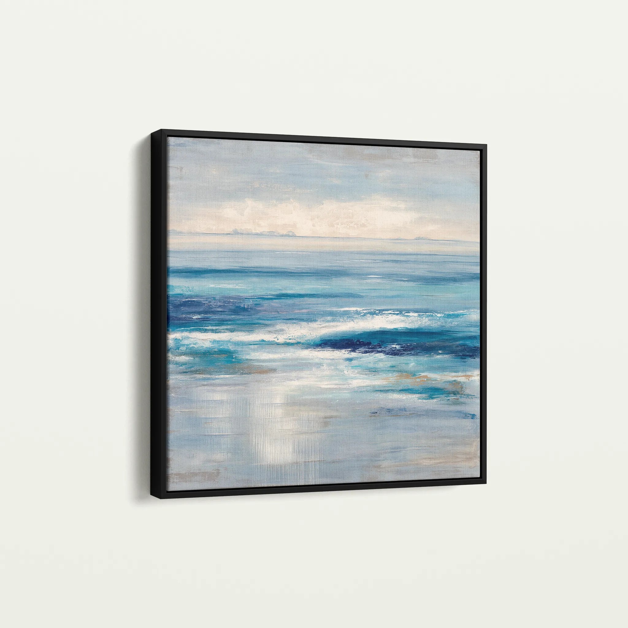 Abstract 975 Canvas Art 16" x 16" / 40 x 40 cm / Black