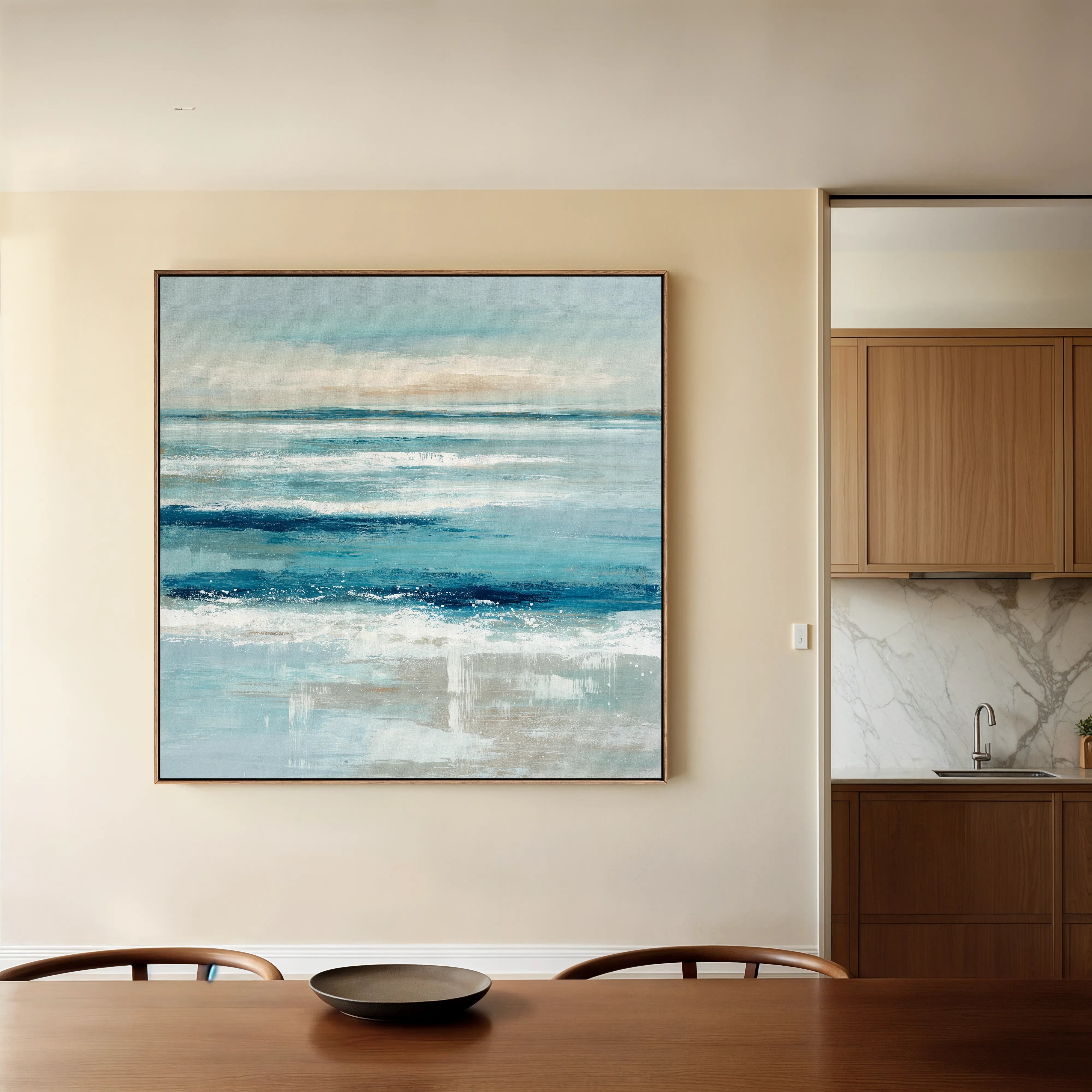 Abstract 976 Canvas Art 16" x 16" / 40 x 40 cm / Black