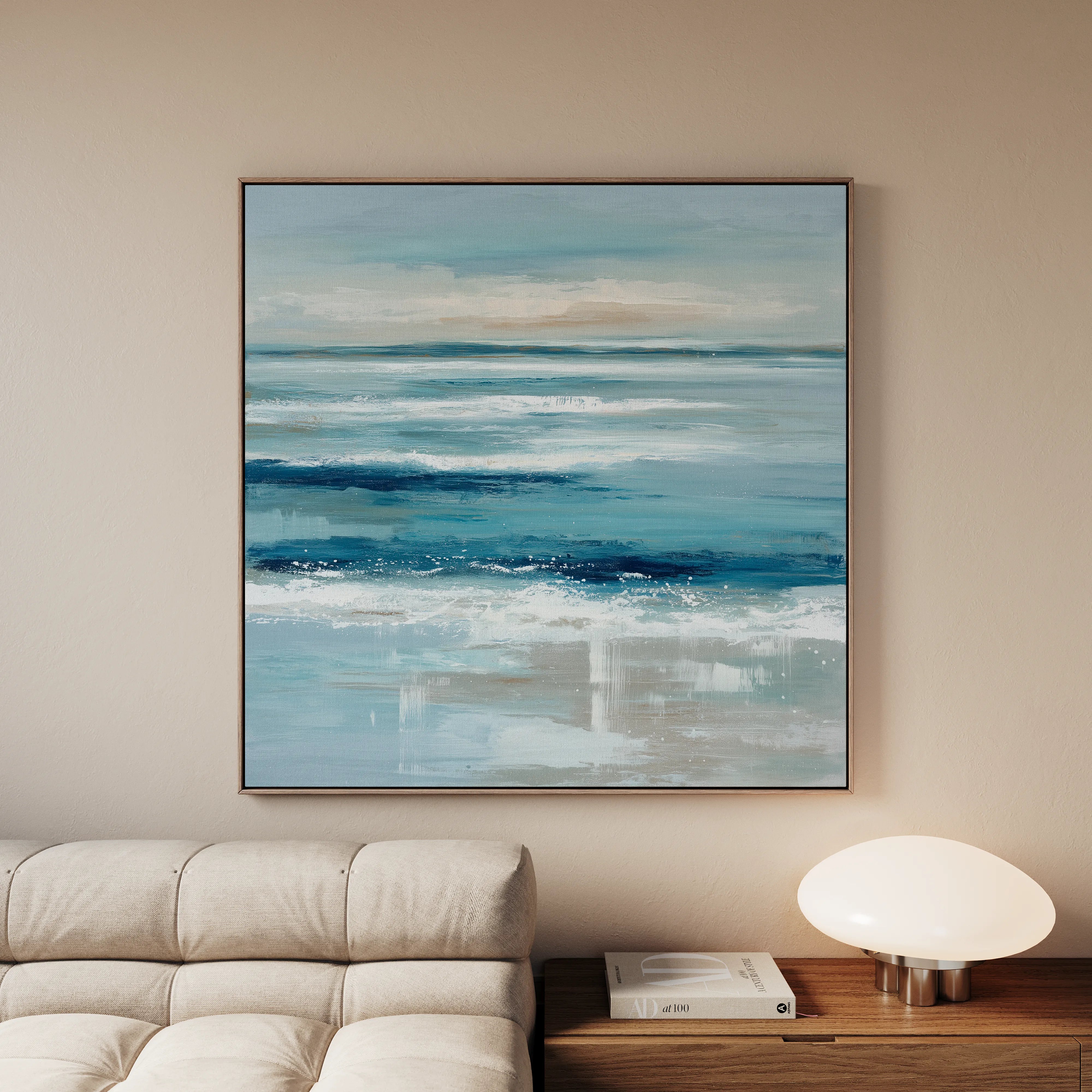 Abstract 976 Canvas Art 16" x 16" / 40 x 40 cm / Black