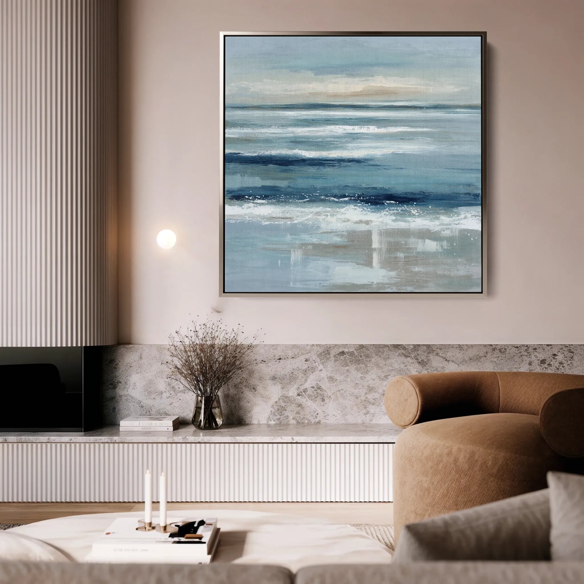 Abstract 976 Canvas Art 16" x 16" / 40 x 40 cm / Black