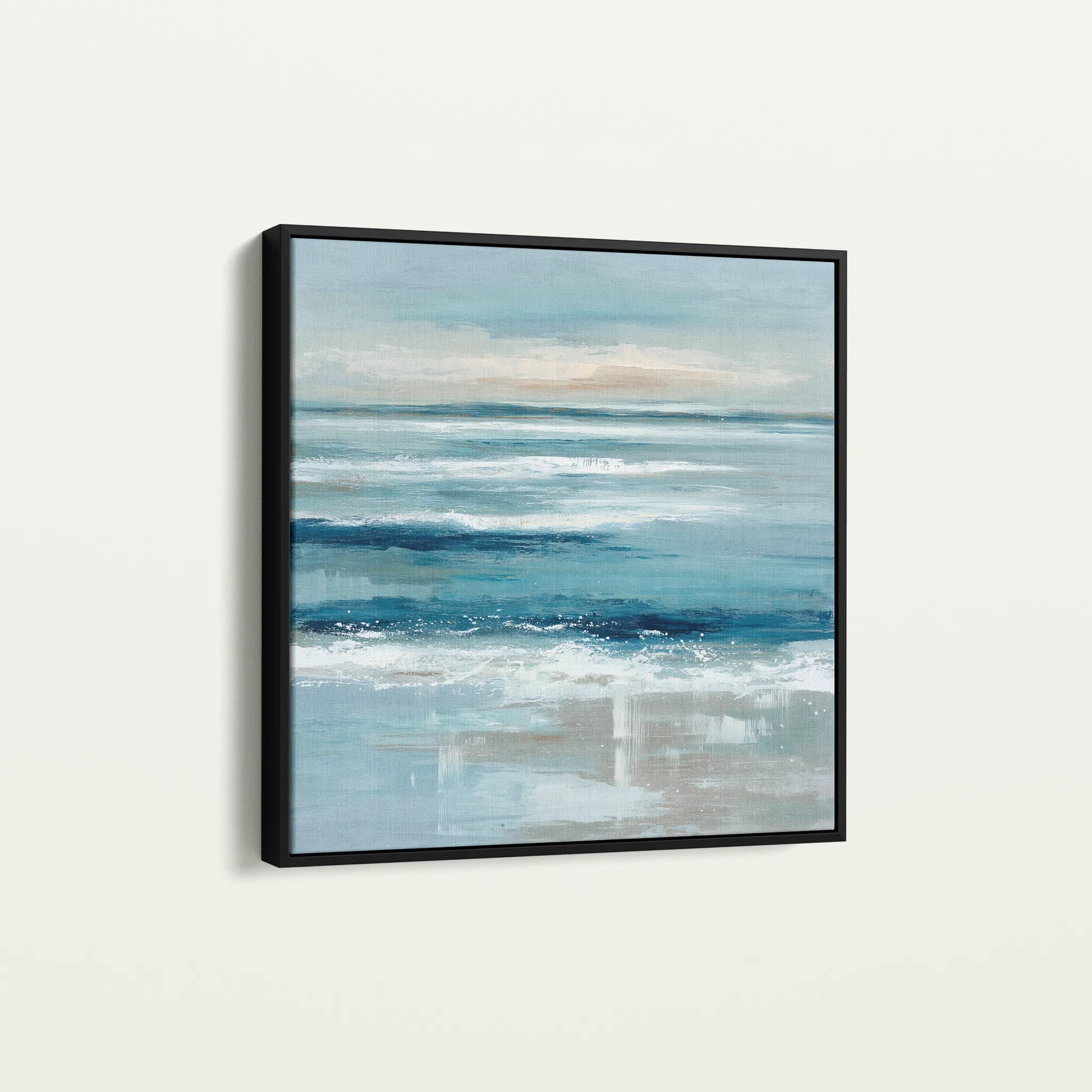 Abstract 976 Canvas Art 16" x 16" / 40 x 40 cm / Black