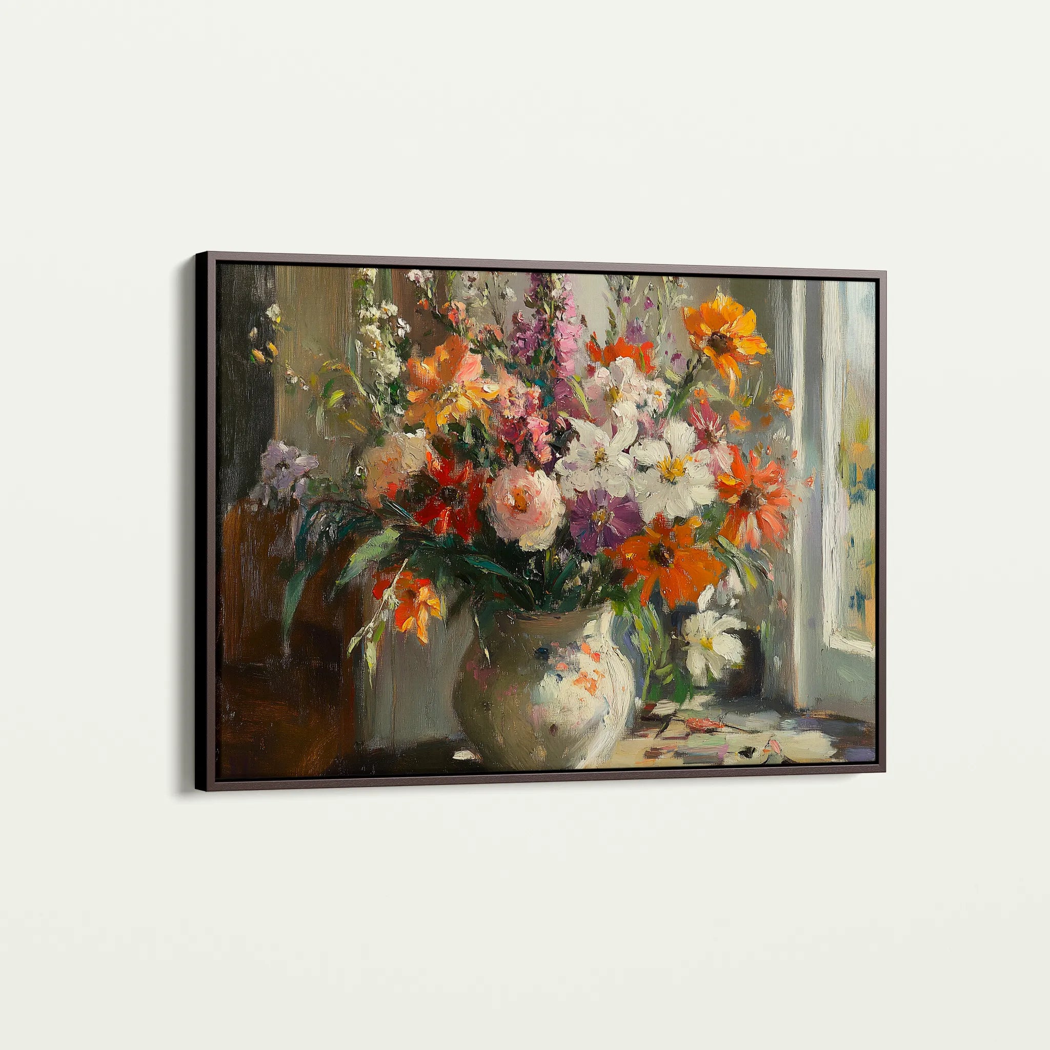 Floral 976 Canvas Art 18" x 24" / 45 x 60 cm / Black