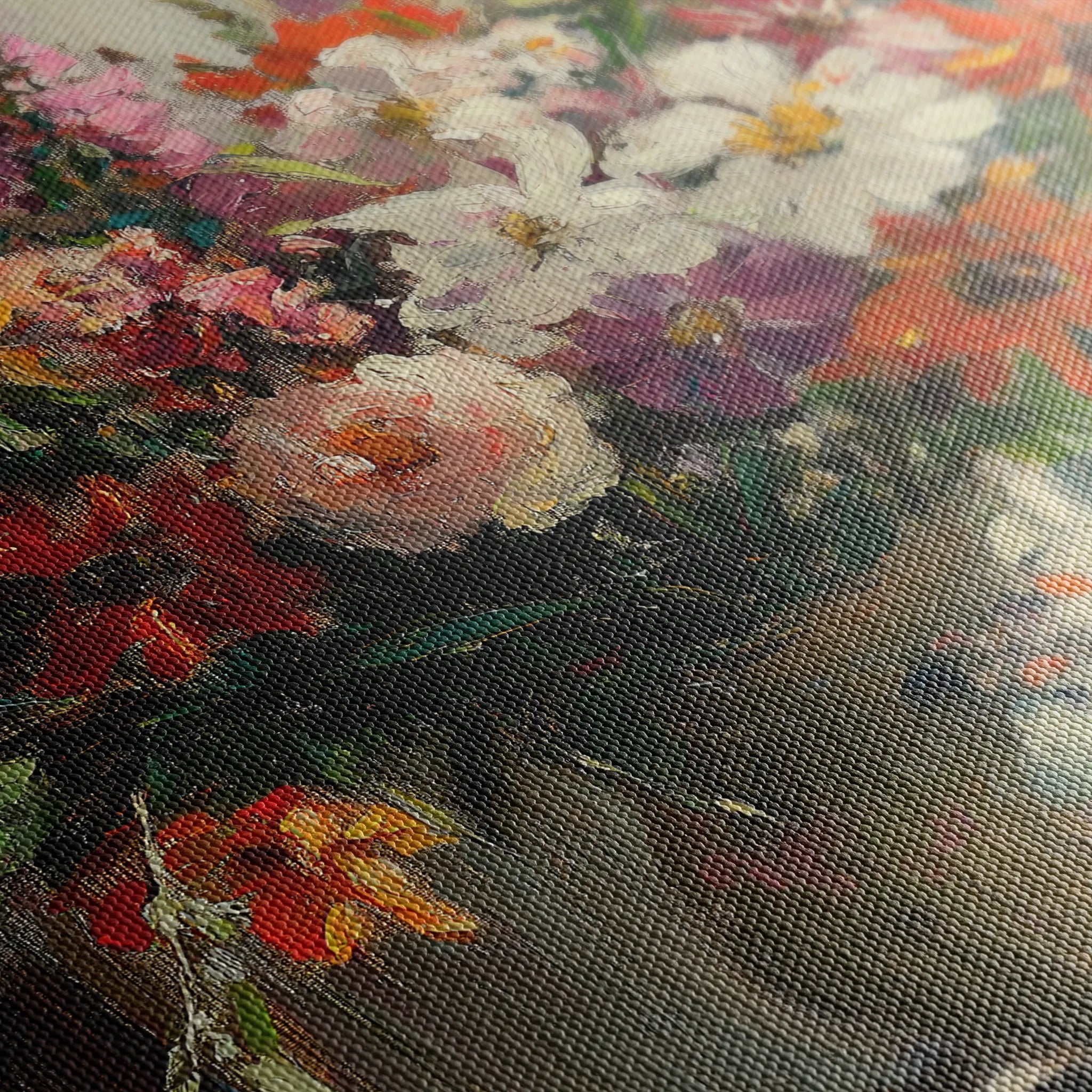 Floral 976 Canvas Art 18" x 24" / 45 x 60 cm / Black