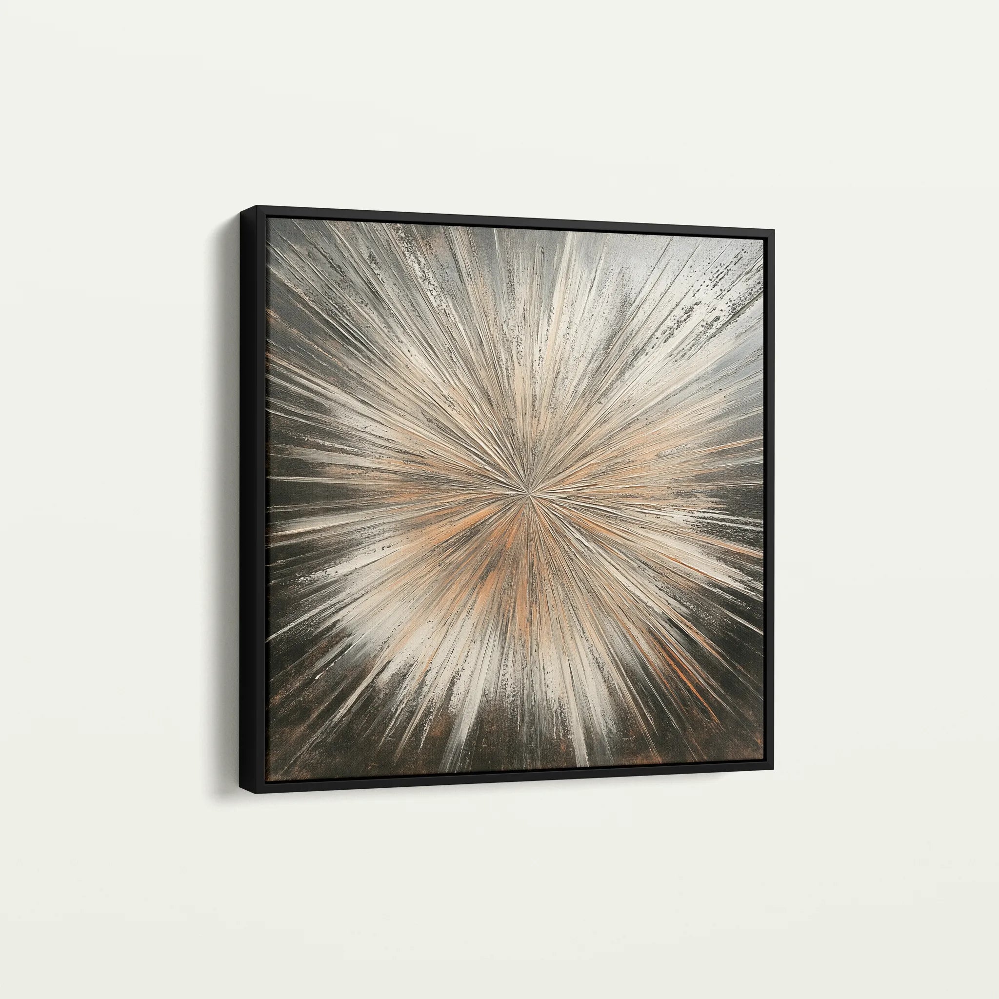 Abstract 977 Canvas Art 16" x 16" / 40 x 40 cm / Black