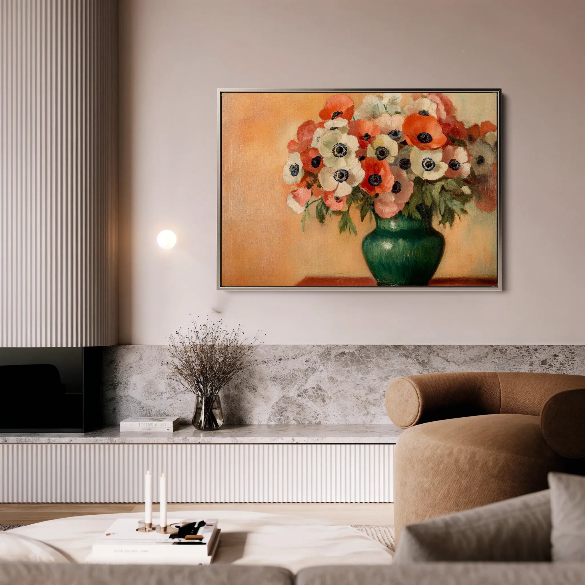 Floral 977 Canvas Art 18" x 24" / 45 x 60 cm / Black
