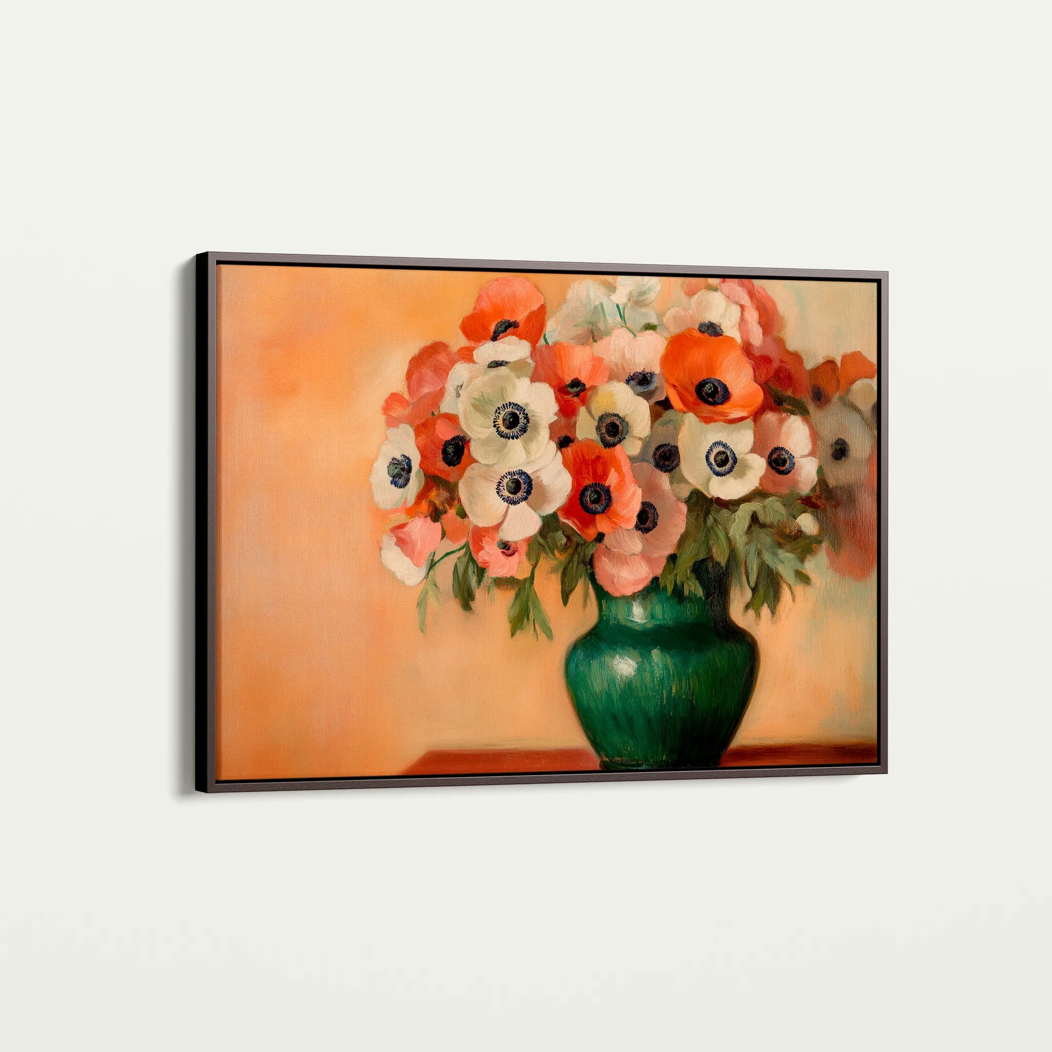 Floral 977 Canvas Art 18" x 24" / 45 x 60 cm / Black