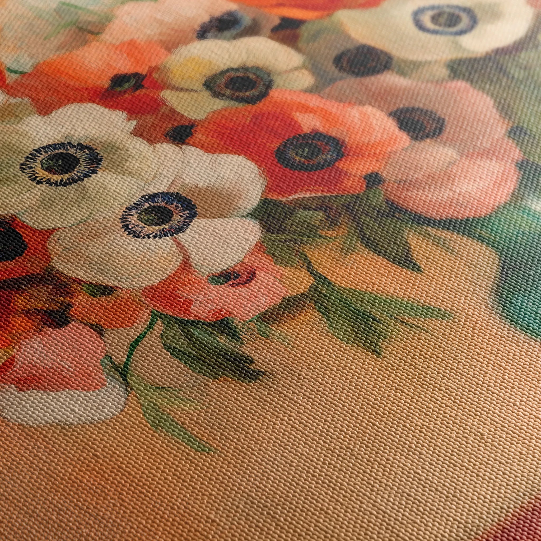 Floral 977 Canvas Art 18" x 24" / 45 x 60 cm / Black
