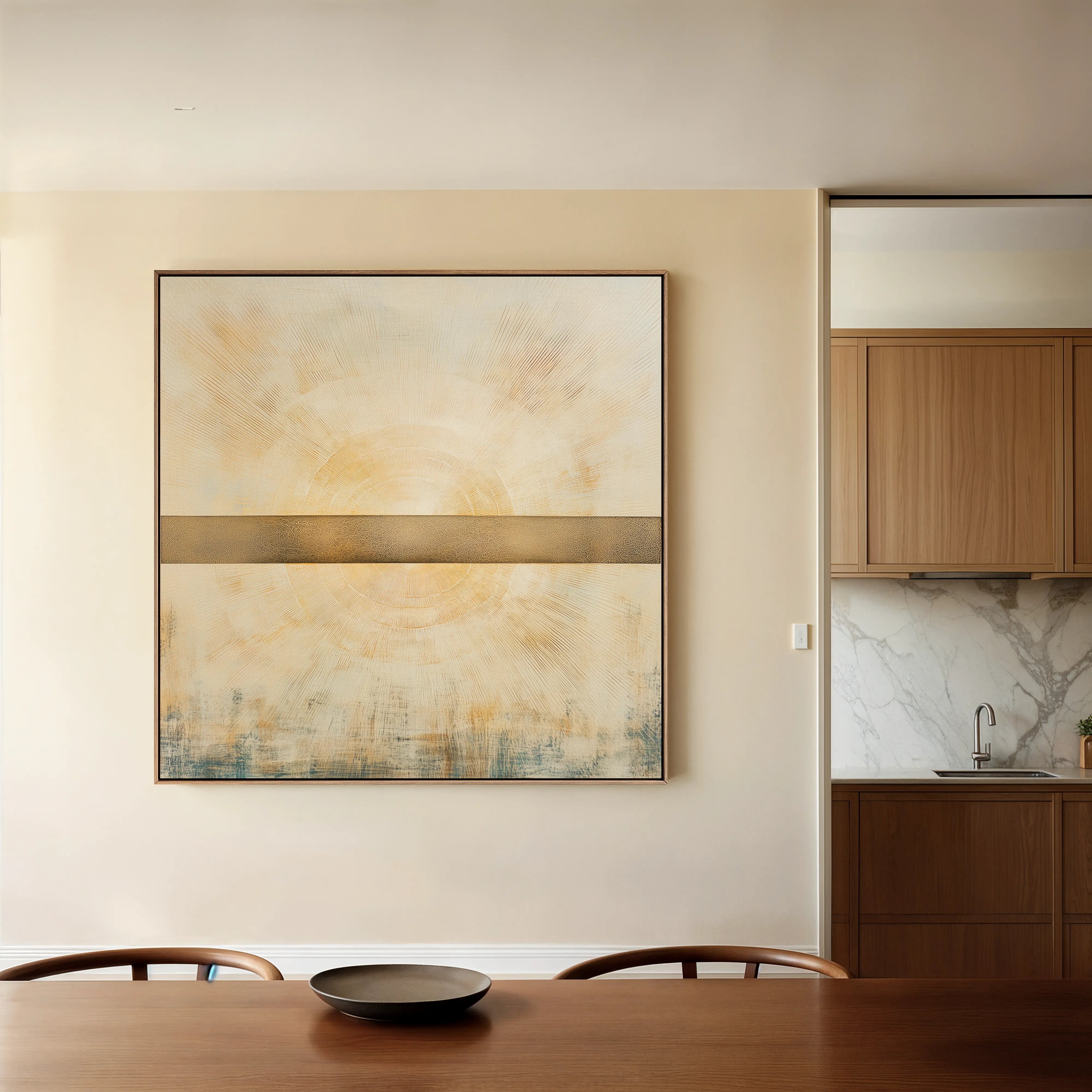 Abstract 978 Canvas Art 16" x 16" / 40 x 40 cm / Black