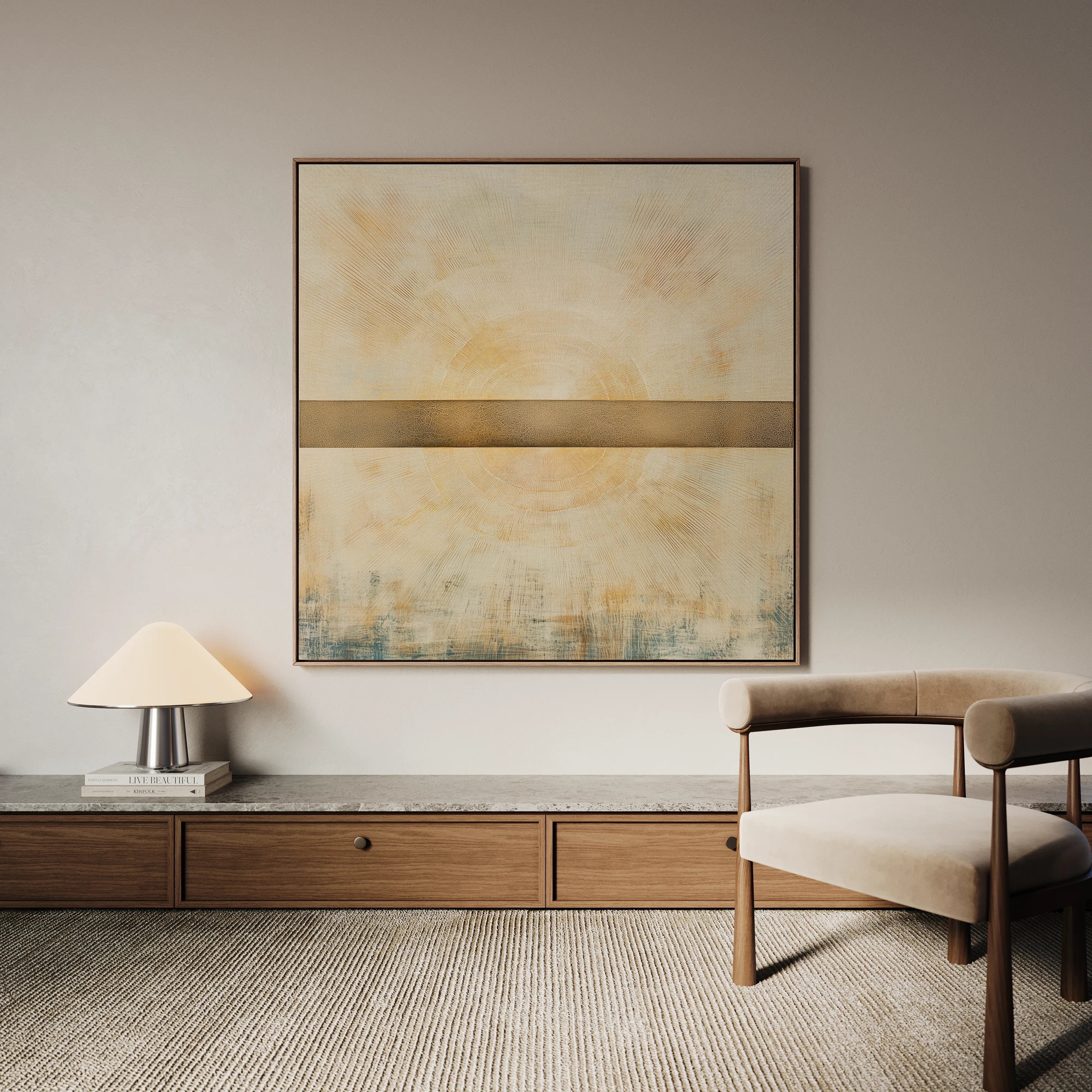 Abstract 978 Canvas Art 16" x 16" / 40 x 40 cm / Black