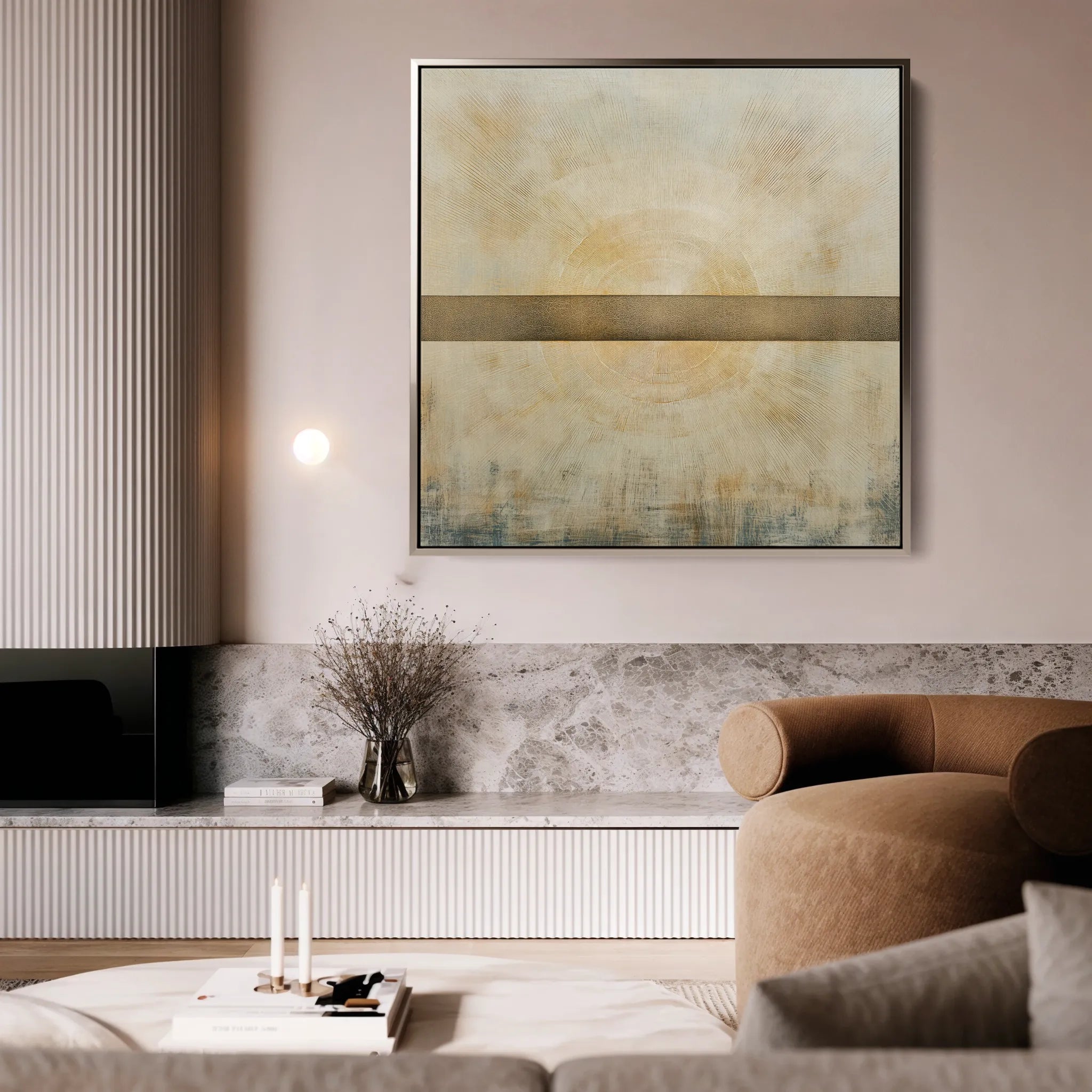 Abstract 978 Canvas Art 16" x 16" / 40 x 40 cm / Black