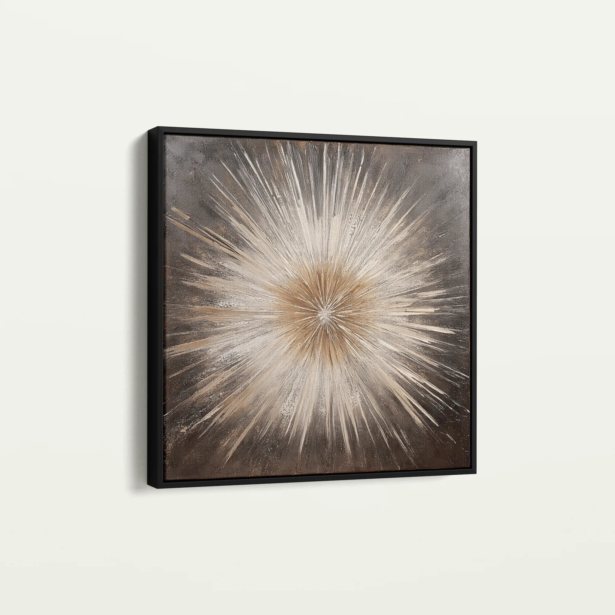 Abstract 979 Canvas Art 16" x 16" / 40 x 40 cm / Black