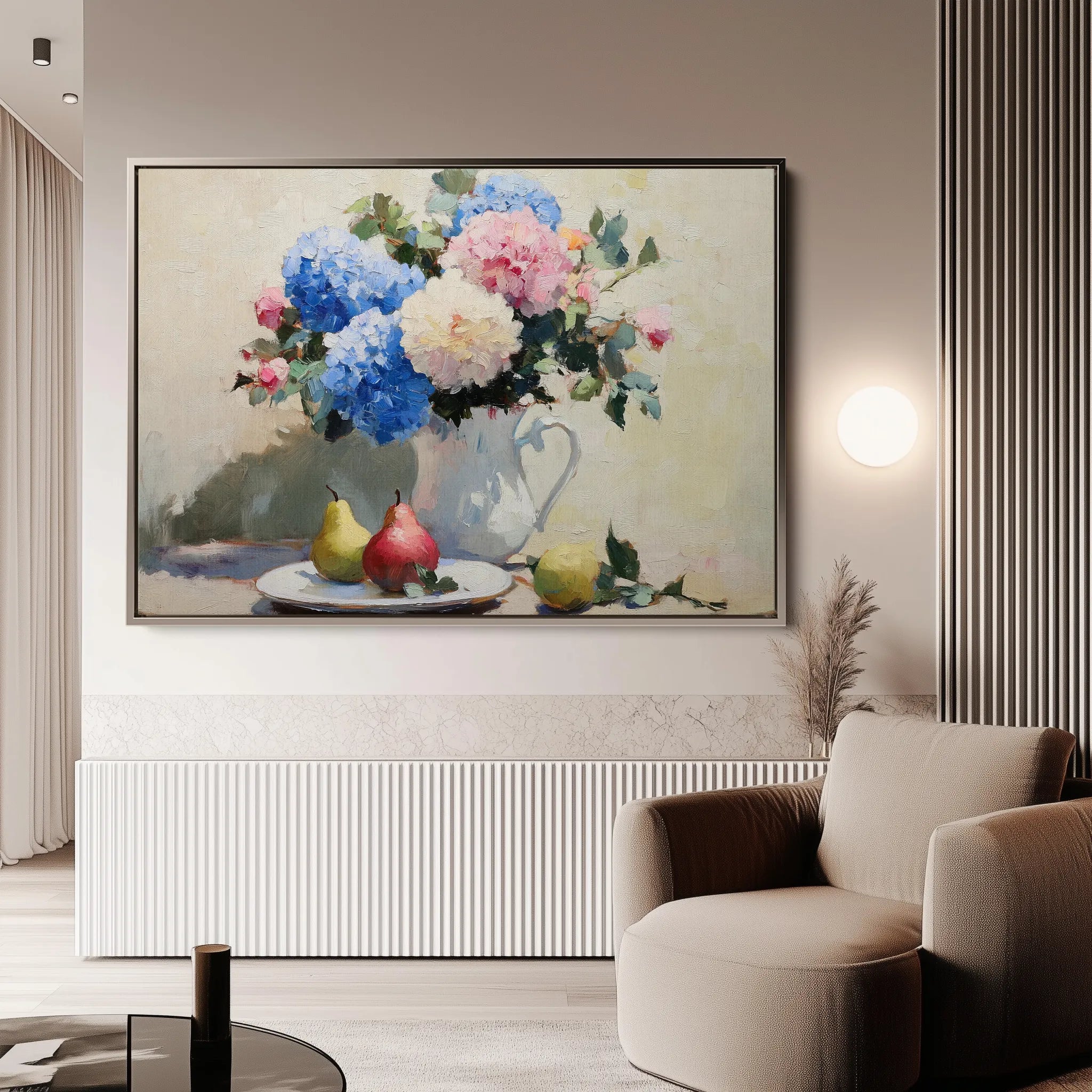 Floral 979 Canvas Art 18" x 24" / 45 x 60 cm / Black