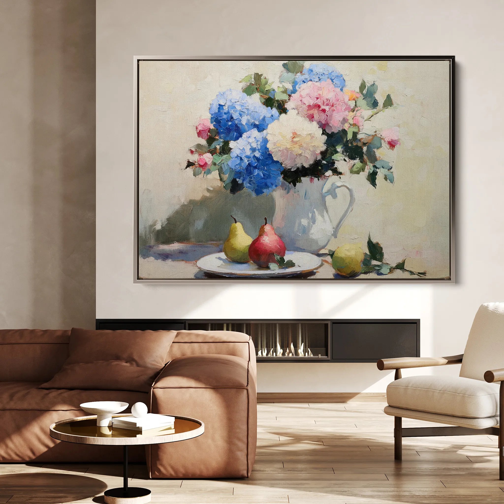 Floral 979 Canvas Art 18" x 24" / 45 x 60 cm / Black