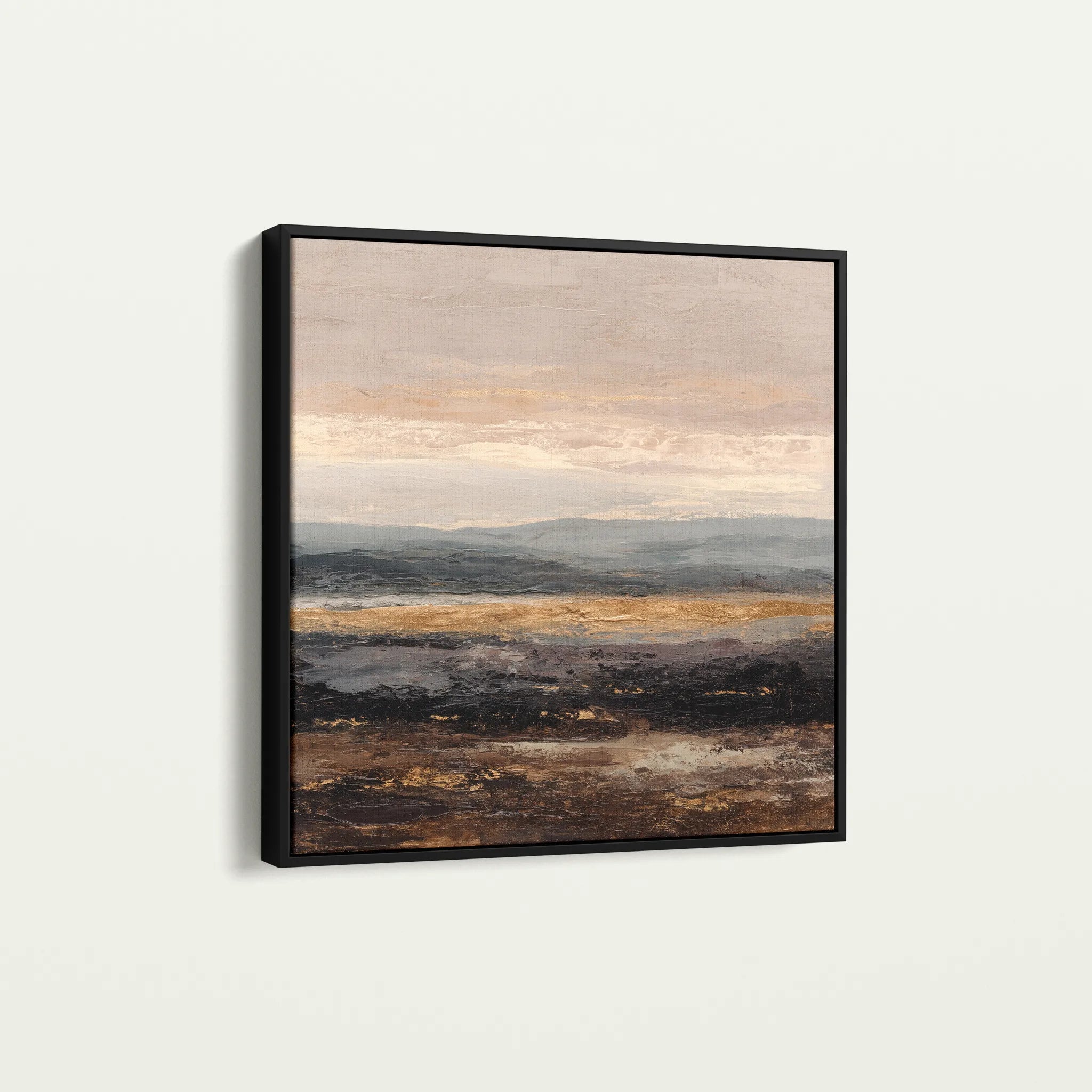 Abstract 981 Canvas Art 16" x 16" / 40 x 40 cm / Black