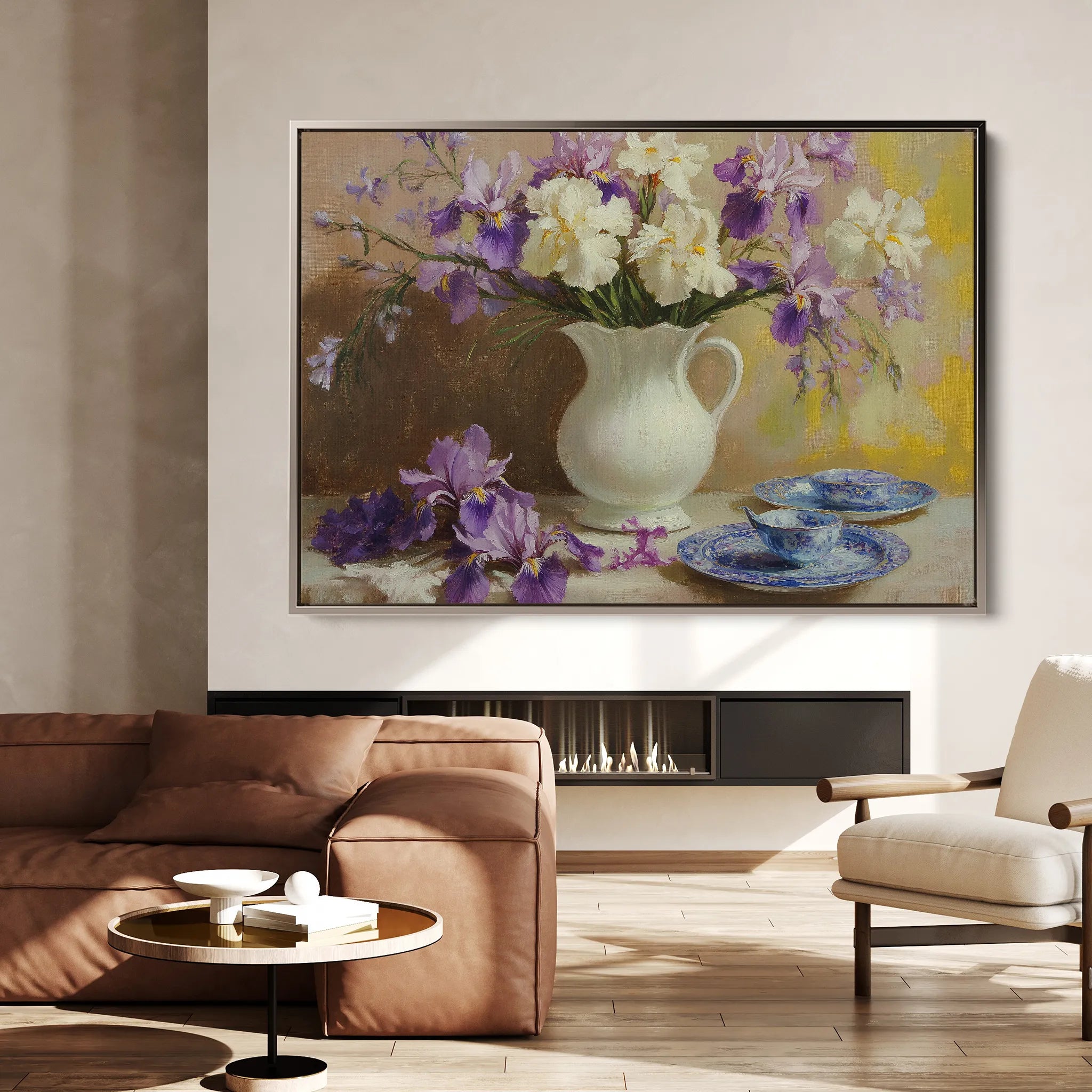 Floral 981 Canvas Art 18" x 24" / 45 x 60 cm / Black