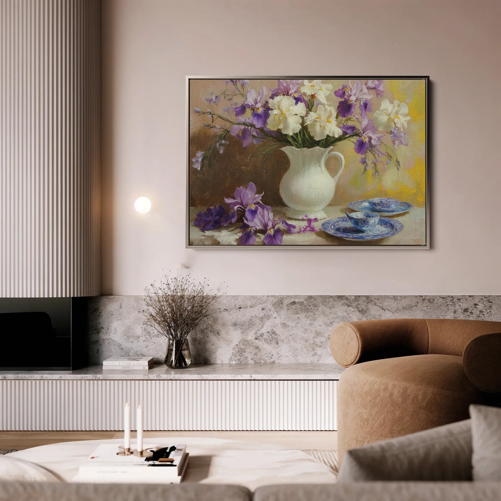 Floral 981 Canvas Art 18" x 24" / 45 x 60 cm / Black