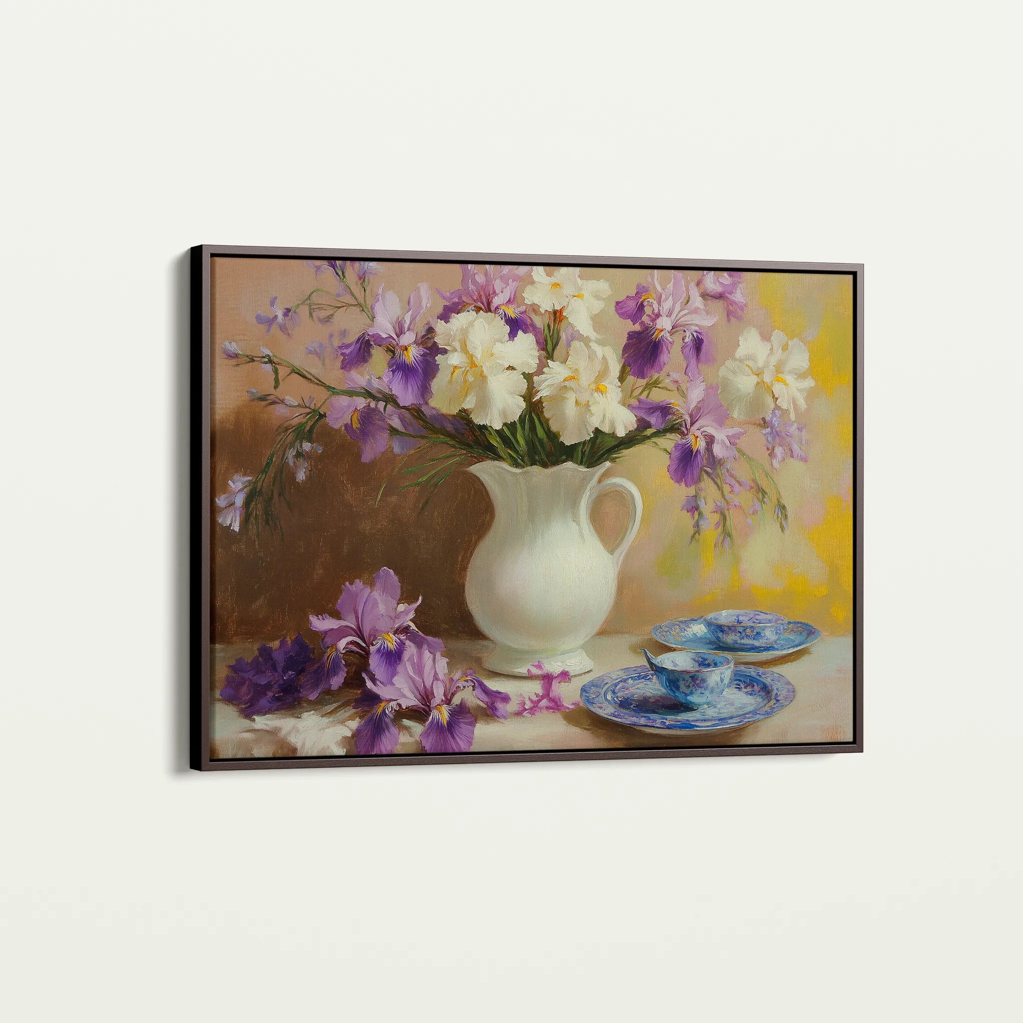 Floral 981 Canvas Art 18" x 24" / 45 x 60 cm / Black