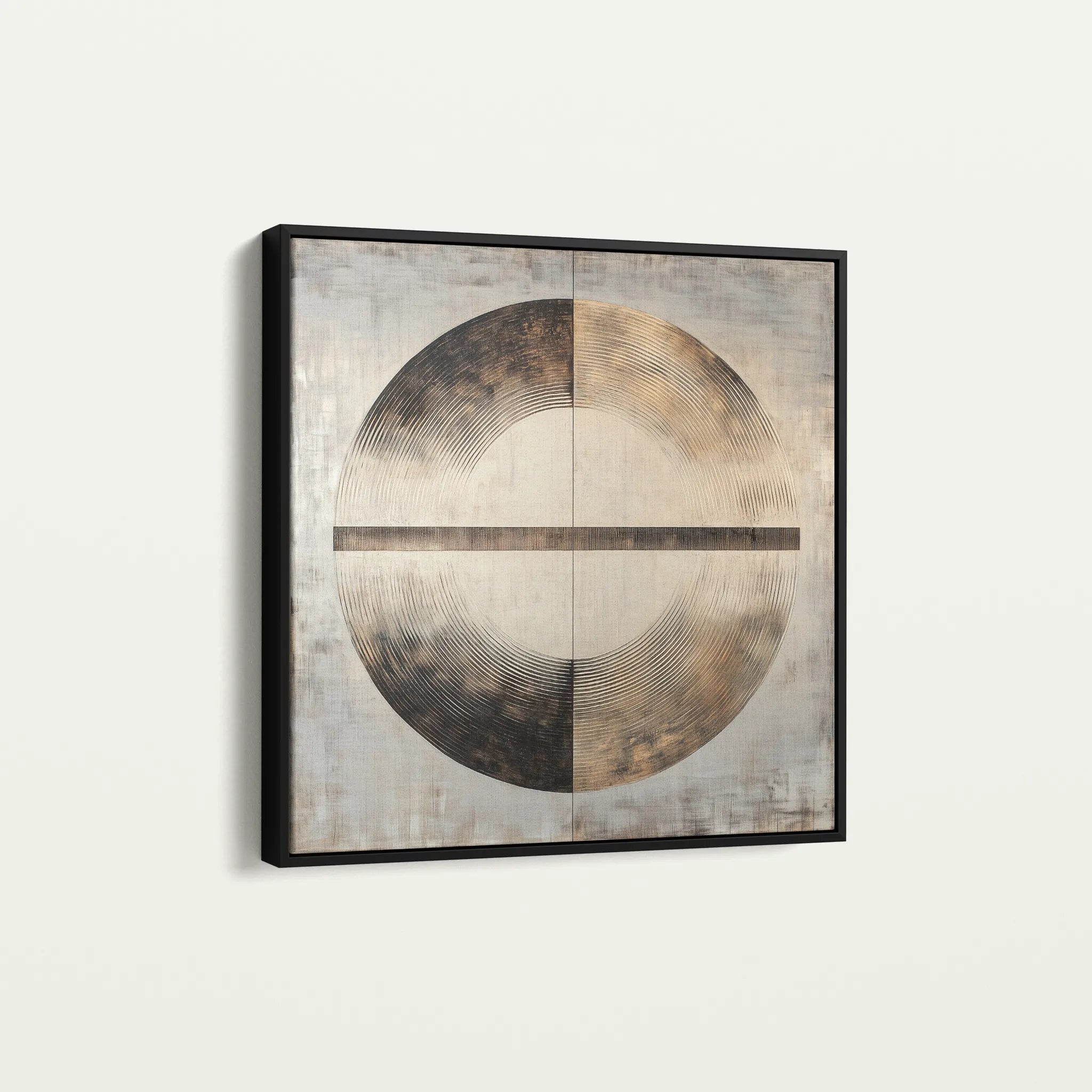Abstract 982 Canvas Art 16" x 16" / 40 x 40 cm / Black