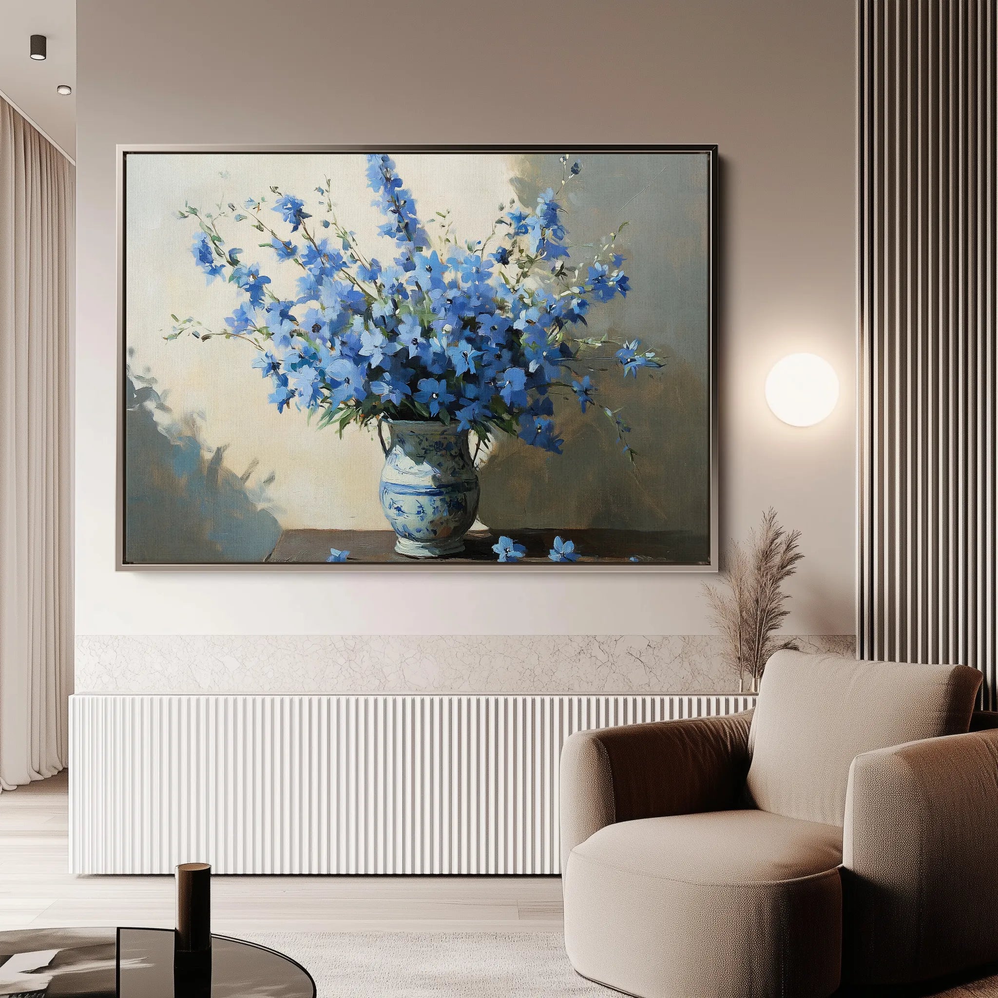 Floral 982 Canvas Art 18" x 24" / 45 x 60 cm / Black