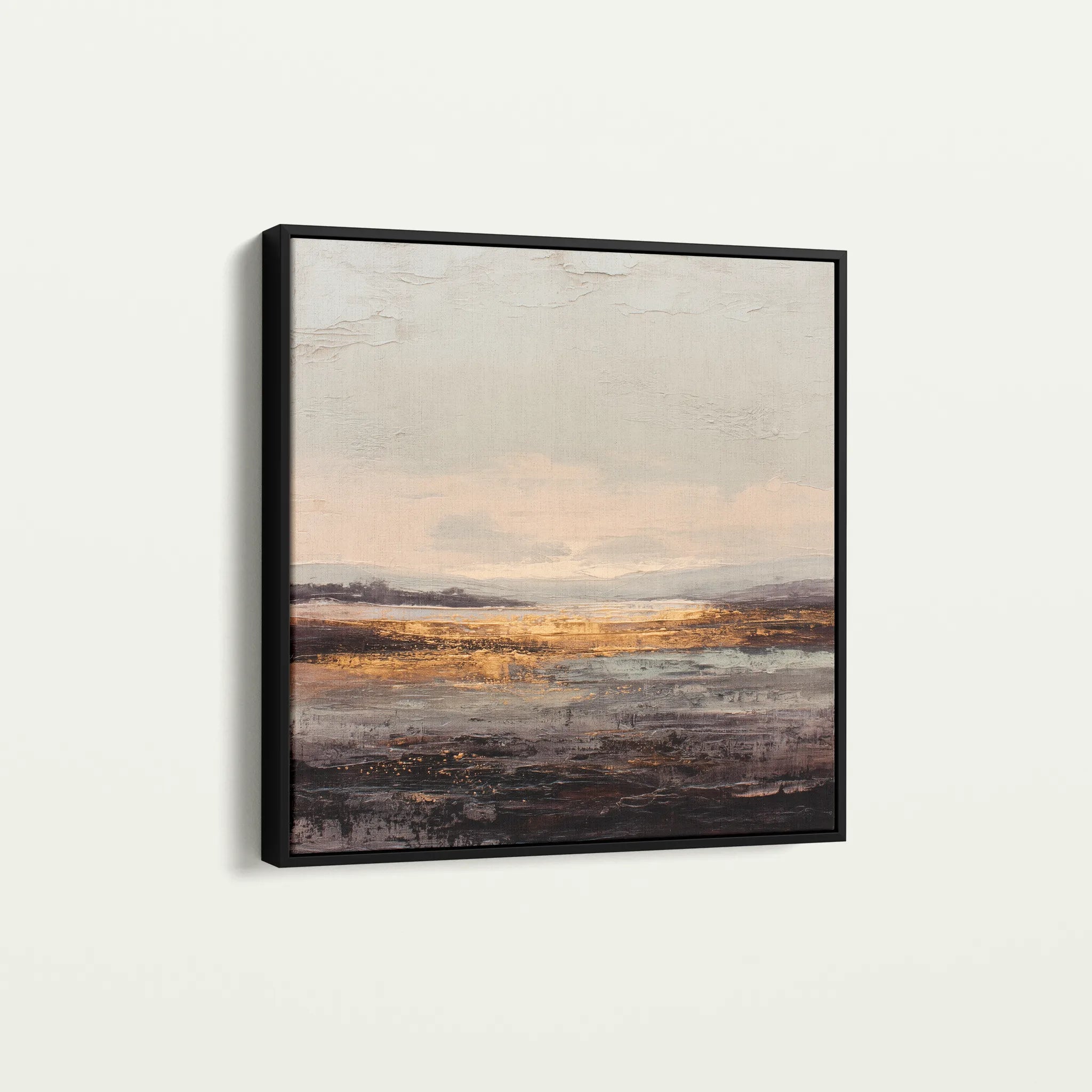 Abstract 983 Canvas Art 16" x 16" / 40 x 40 cm / Black