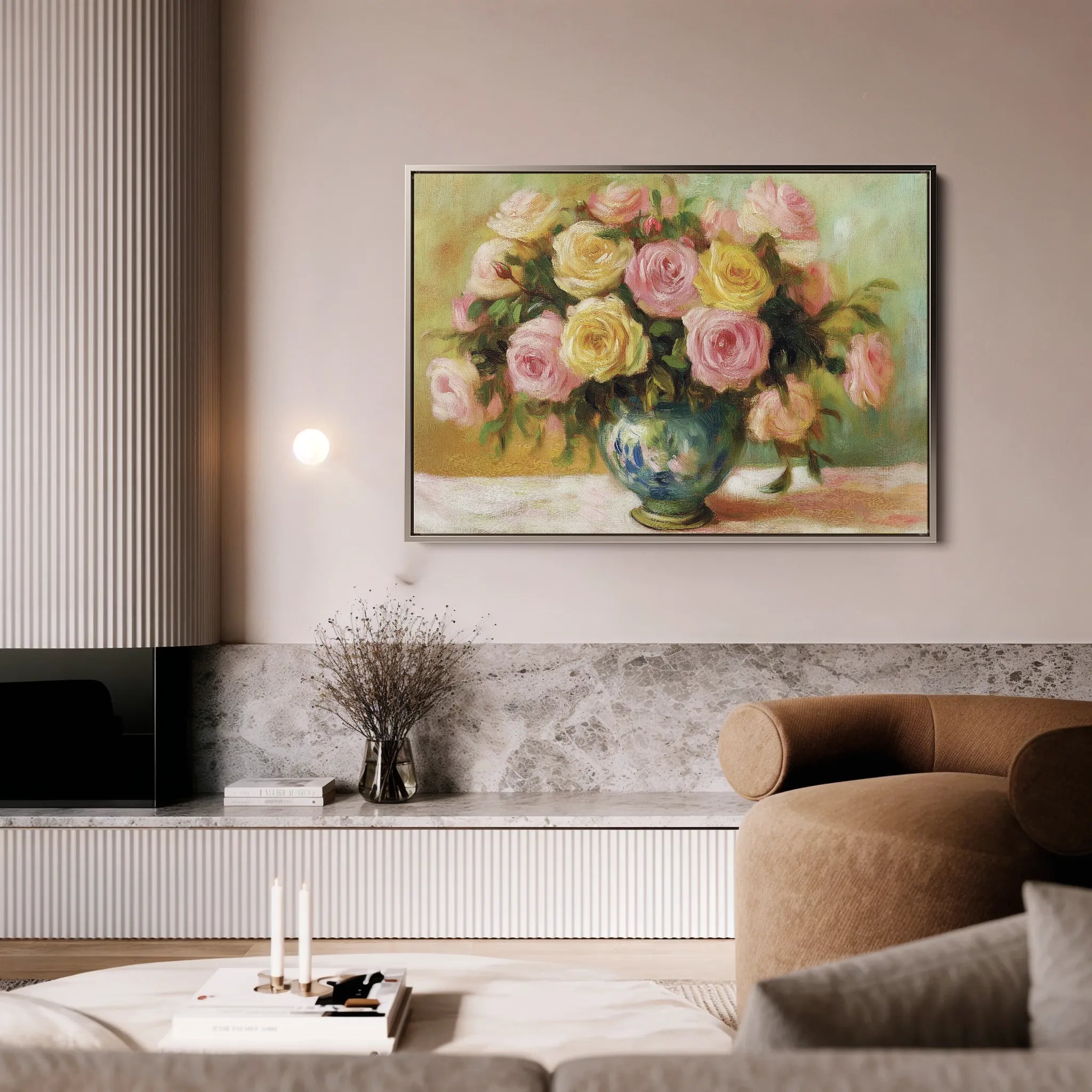 Floral 983 Canvas Art 18" x 24" / 45 x 60 cm / Black