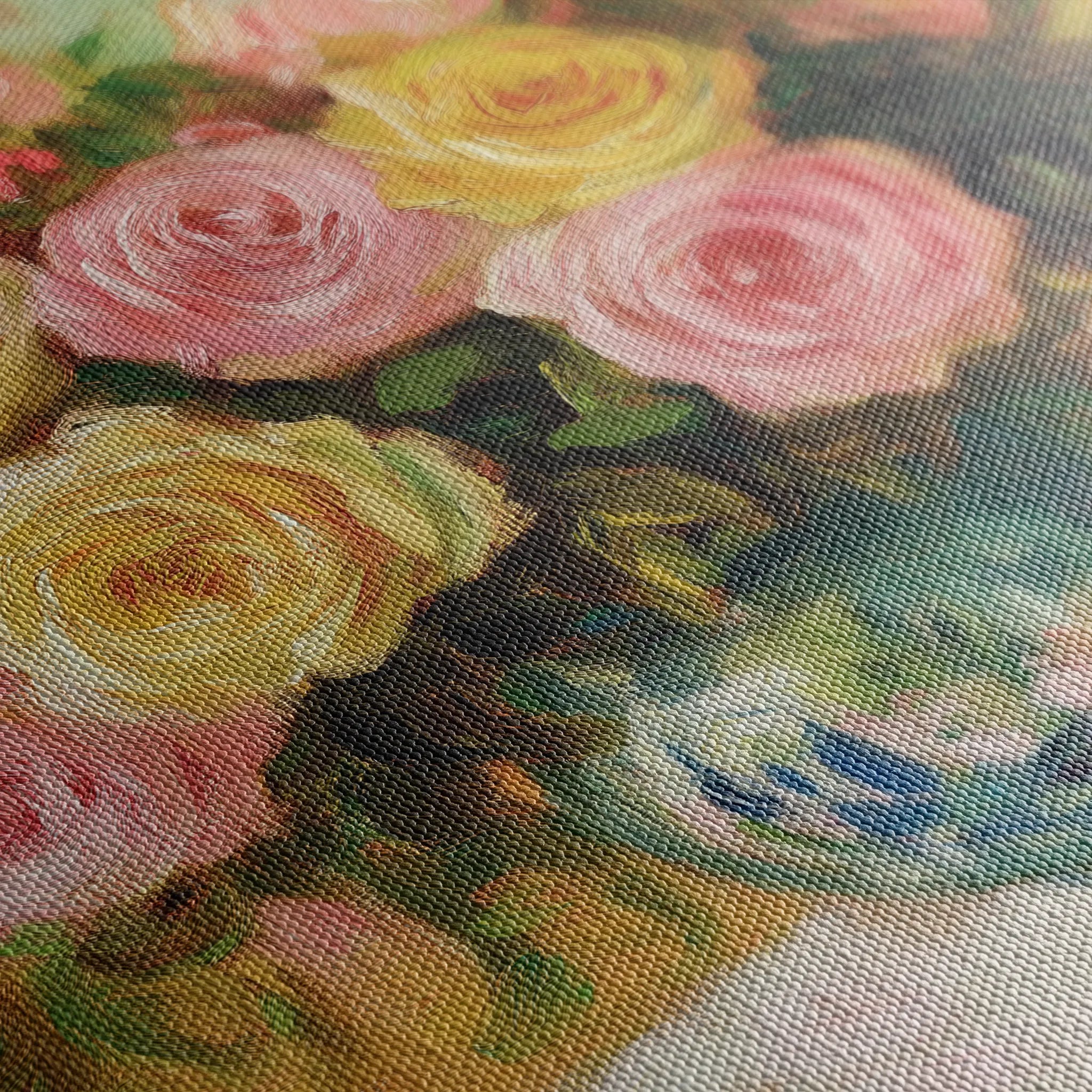 Floral 983 Canvas Art 18" x 24" / 45 x 60 cm / Black