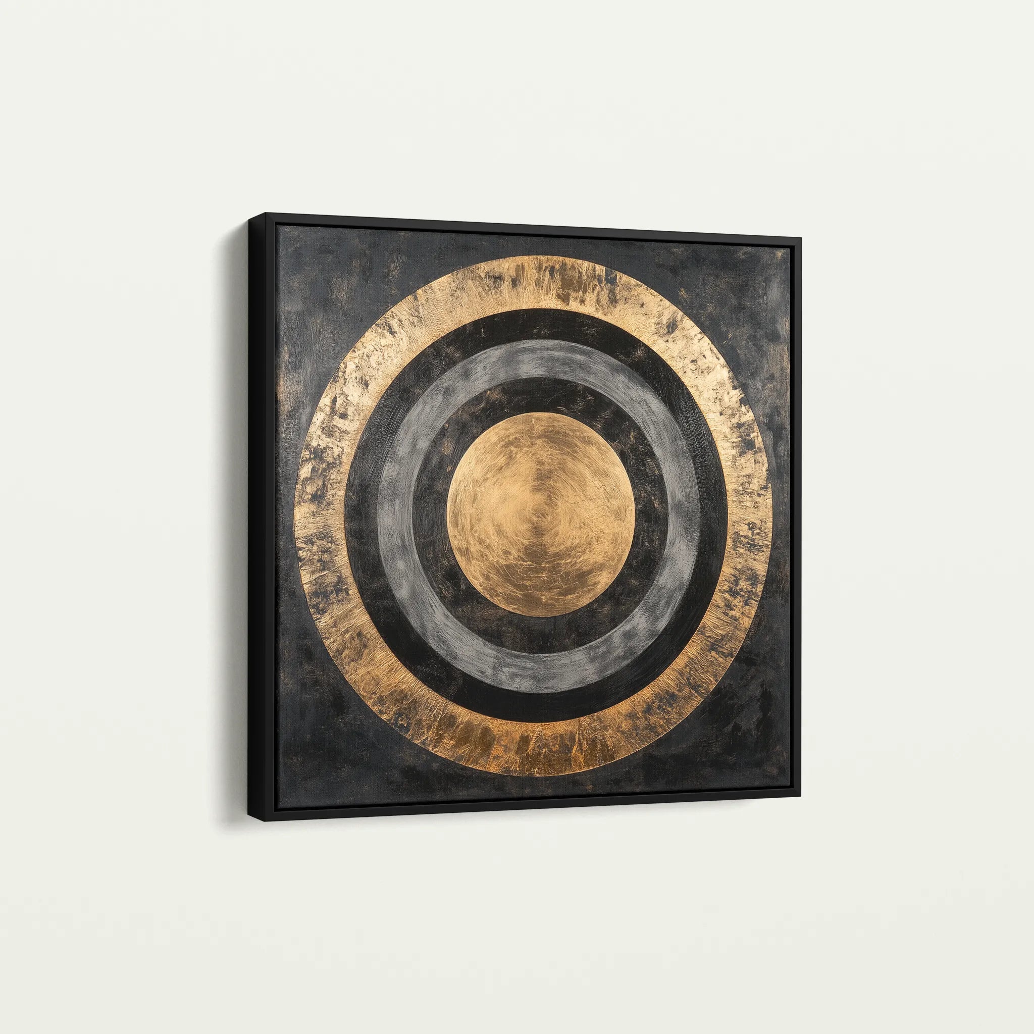 Abstract 984 Canvas Art 16" x 16" / 40 x 40 cm / Black