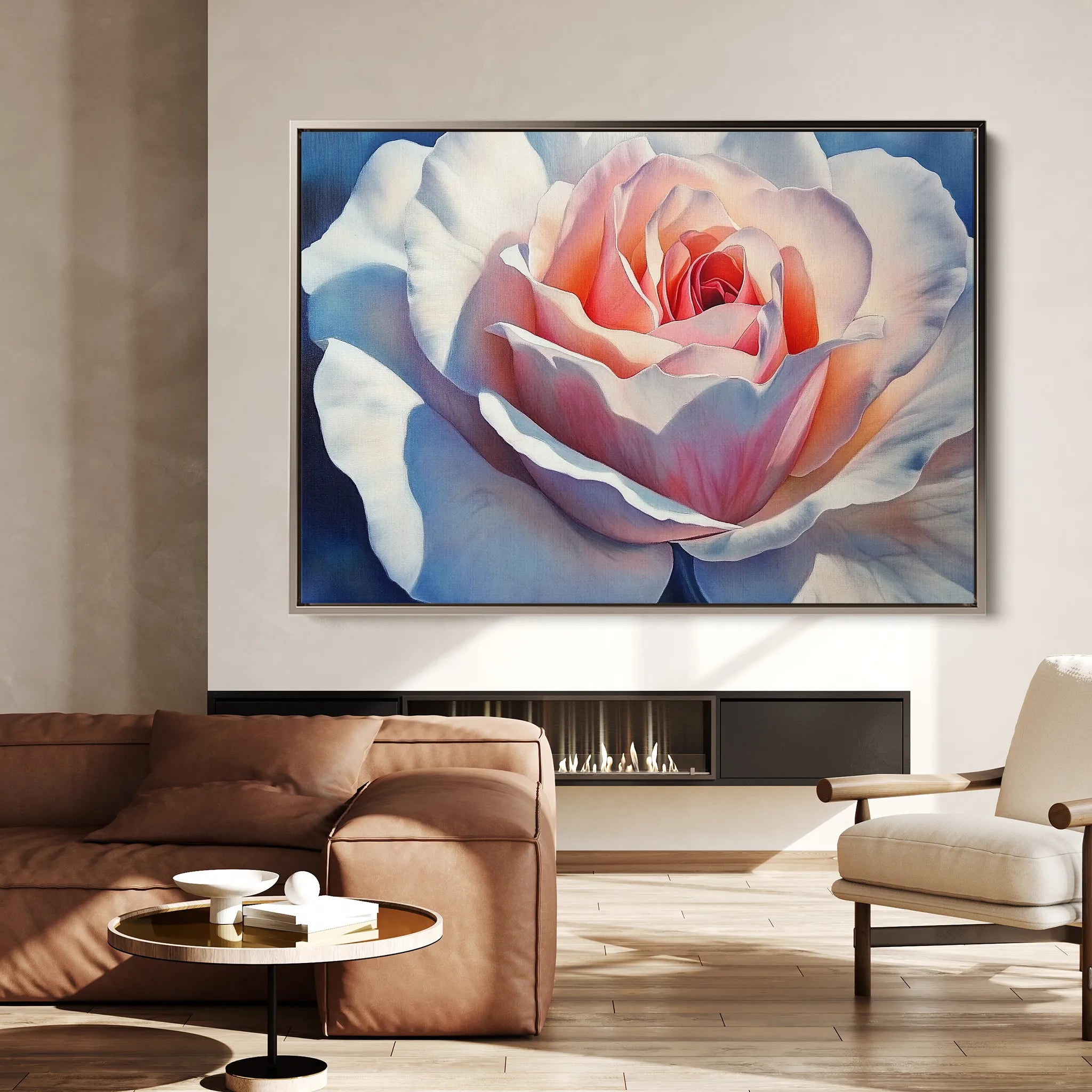 Floral 984 Canvas Art 18" x 24" / 45 x 60 cm / Black