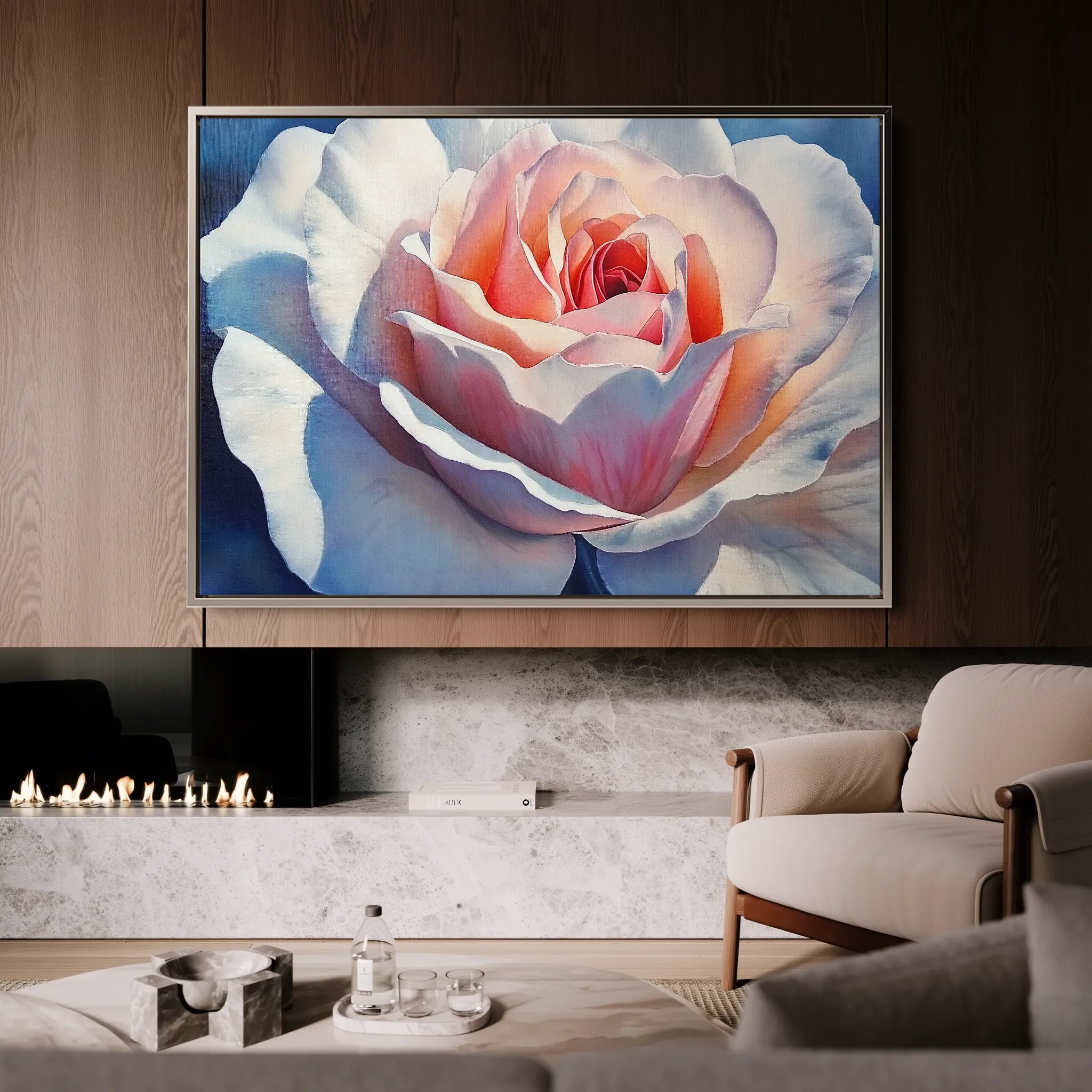 Floral 984 Canvas Art 18" x 24" / 45 x 60 cm / Black