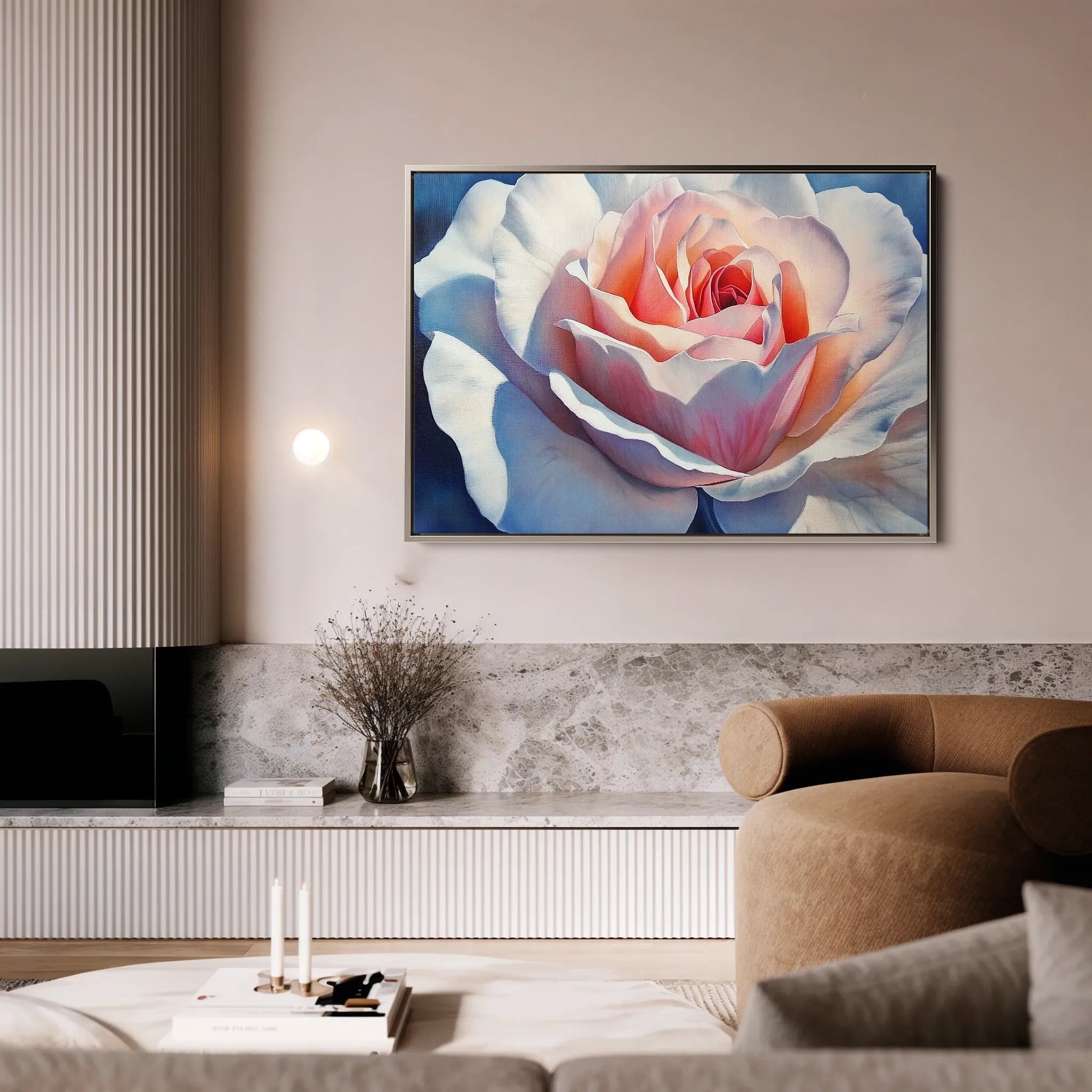 Floral 984 Canvas Art 18" x 24" / 45 x 60 cm / Black