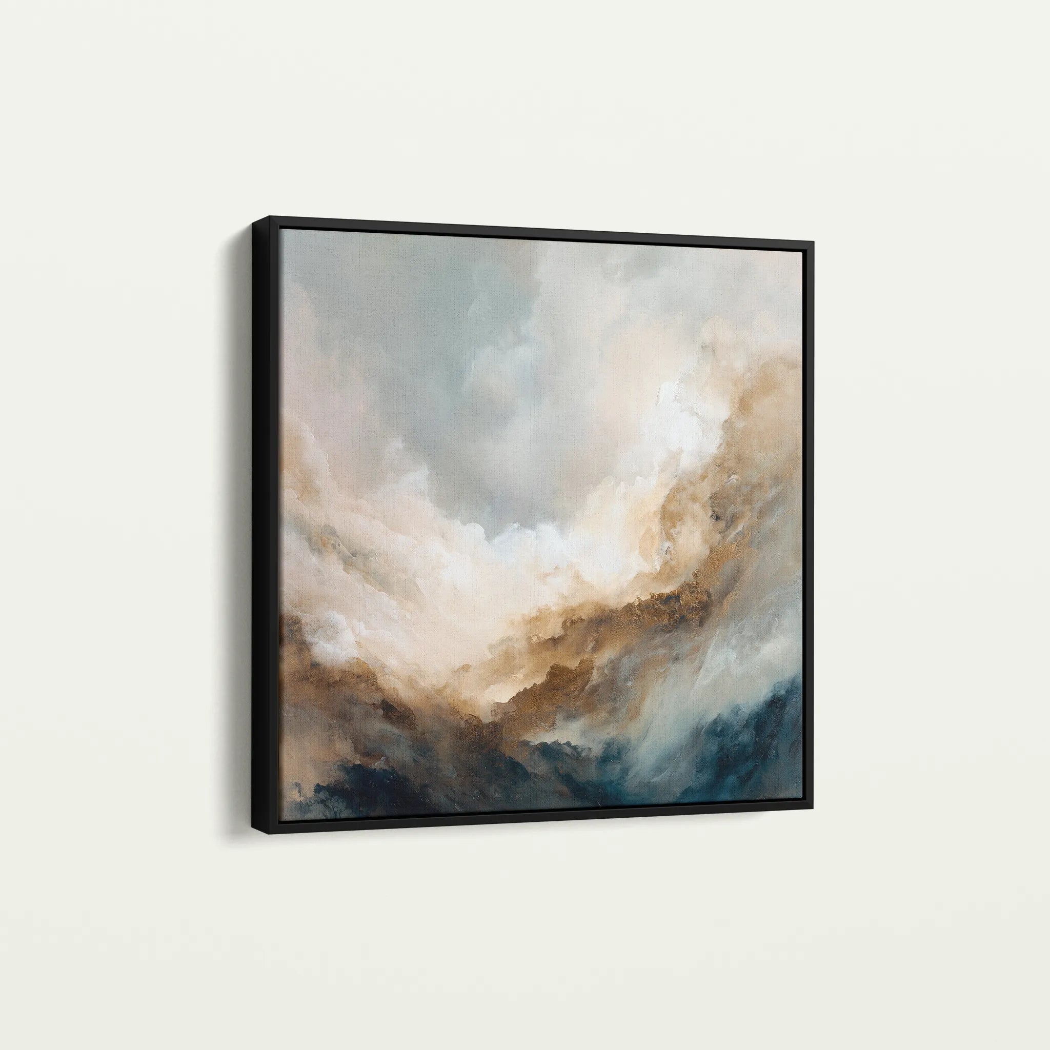 Abstract 985 Canvas Art 16" x 16" / 40 x 40 cm / Black