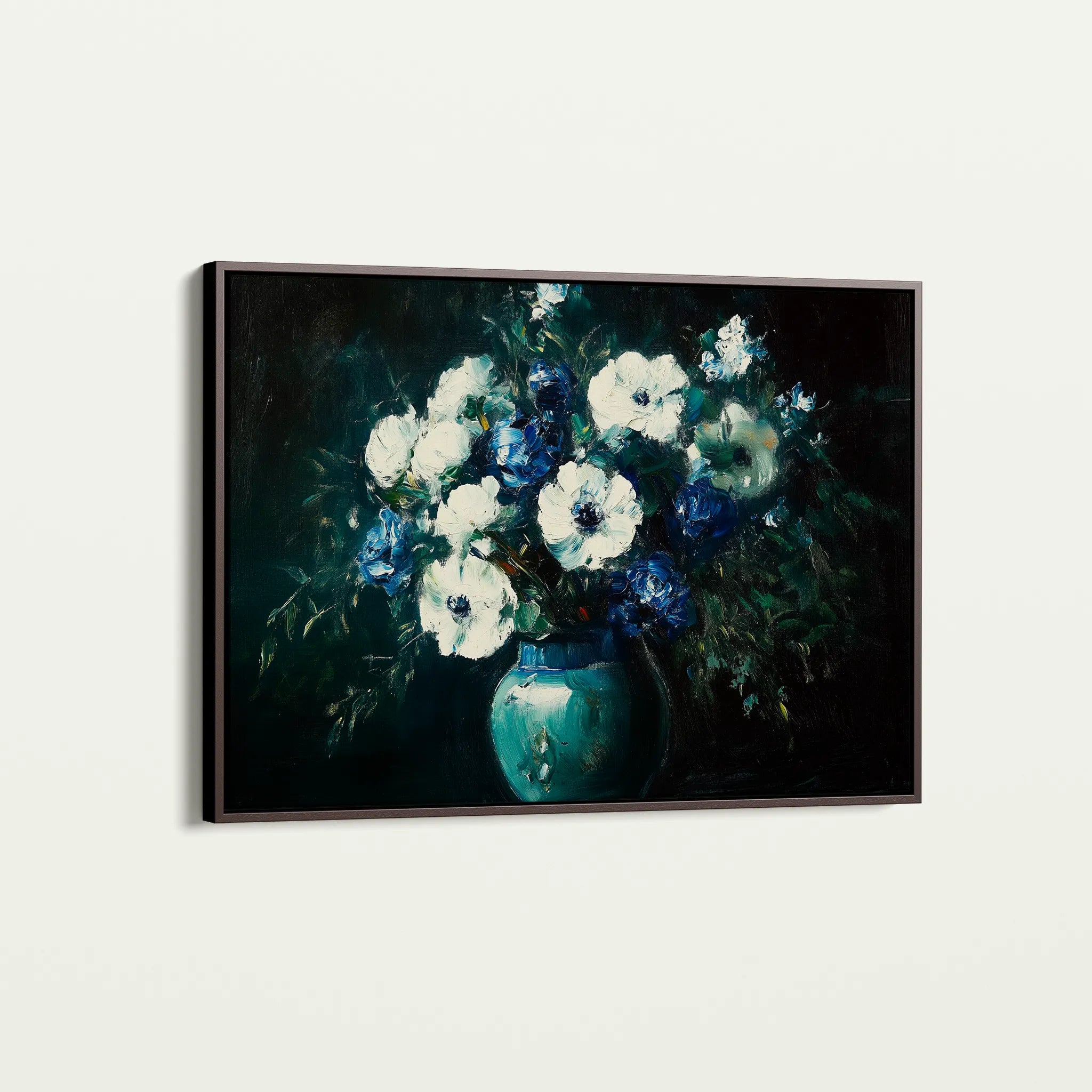 Floral 985 Canvas Art 18" x 24" / 45 x 60 cm / Black