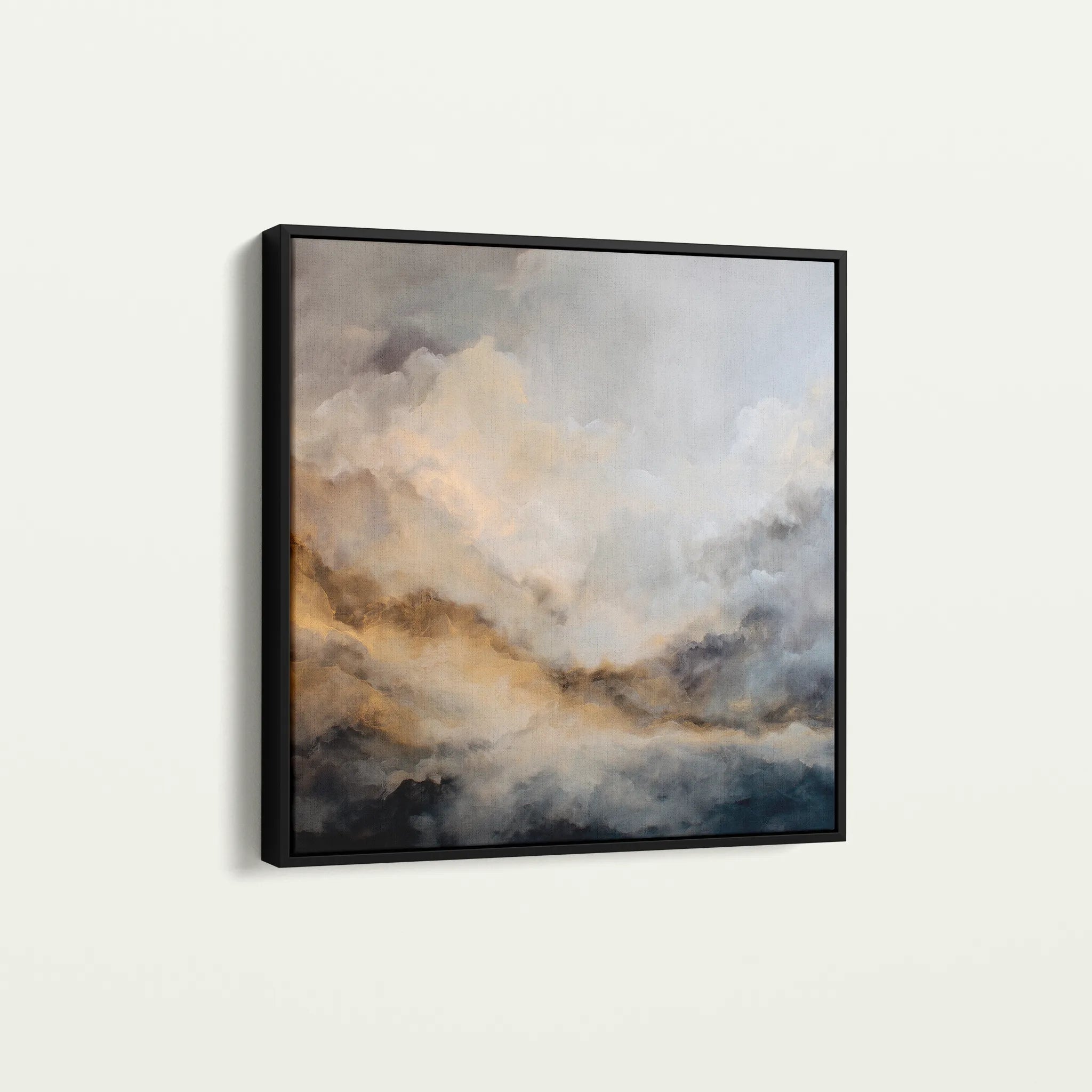Abstract 986 Canvas Art 16" x 16" / 40 x 40 cm / Black