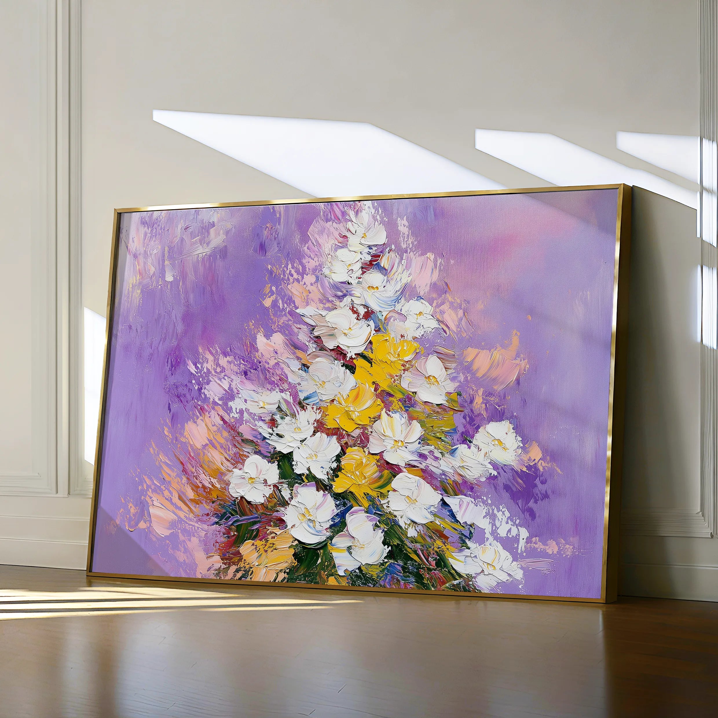 Floral 986 Canvas Art 18" x 24" / 45 x 60 cm / Black
