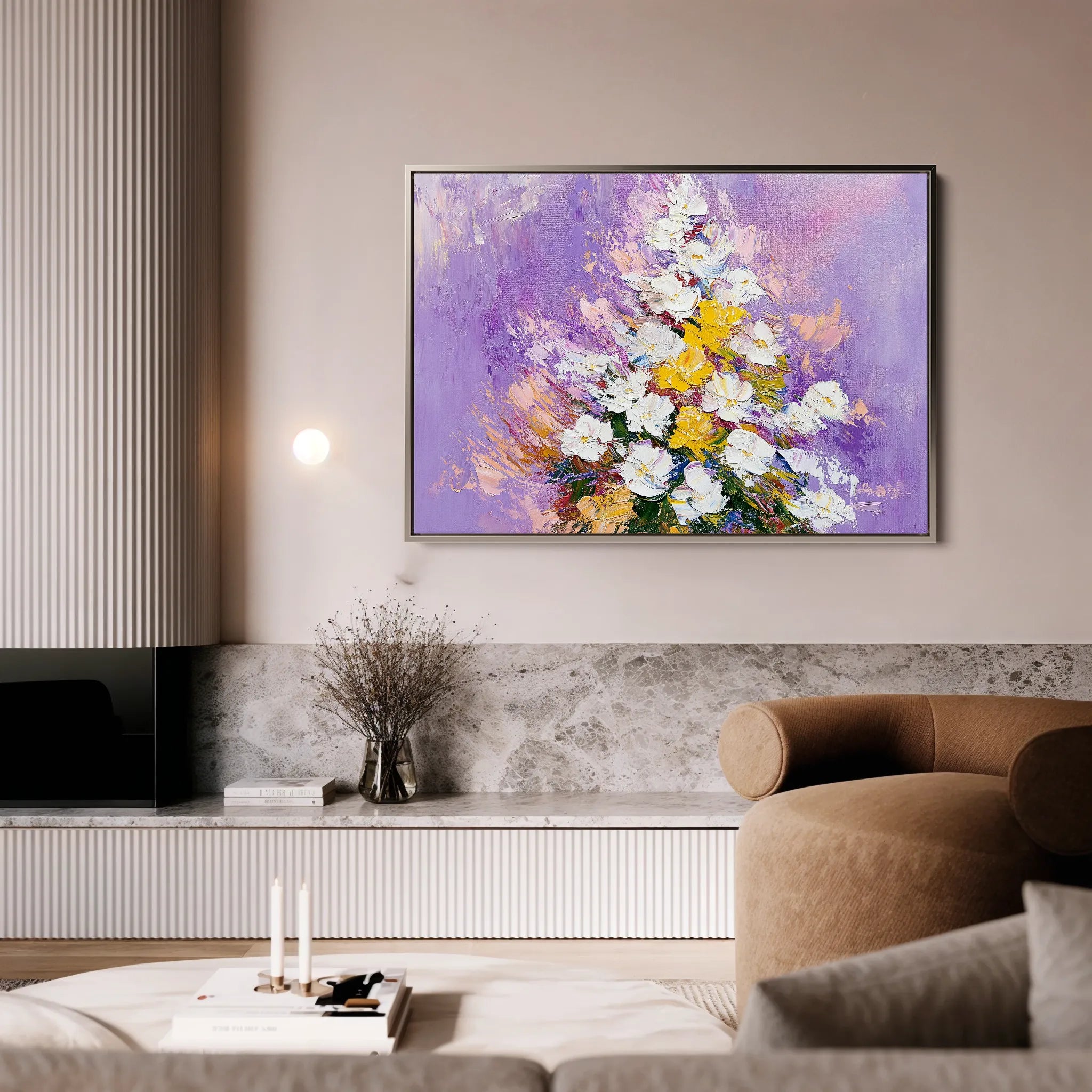 Floral 986 Canvas Art 18" x 24" / 45 x 60 cm / Black